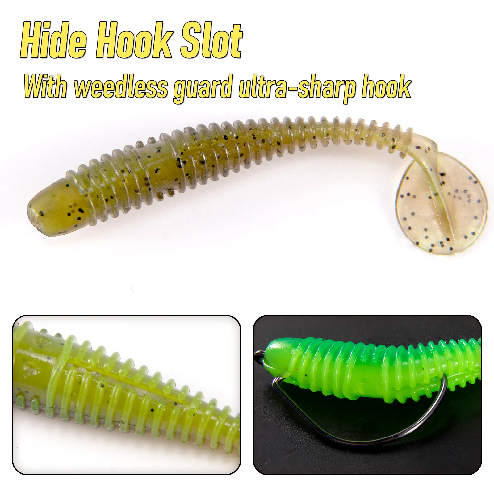 Dr.Fish 20 Pack Paddle Tail Swimbait 1.4''-3'' - Image 4