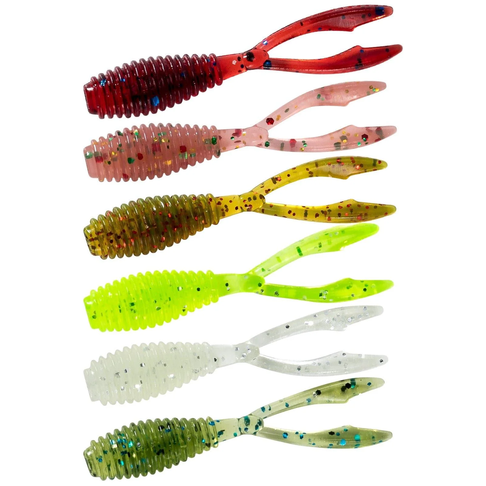 Dr.Fish 20pcs Fork Tail Soft Baits 1.38''