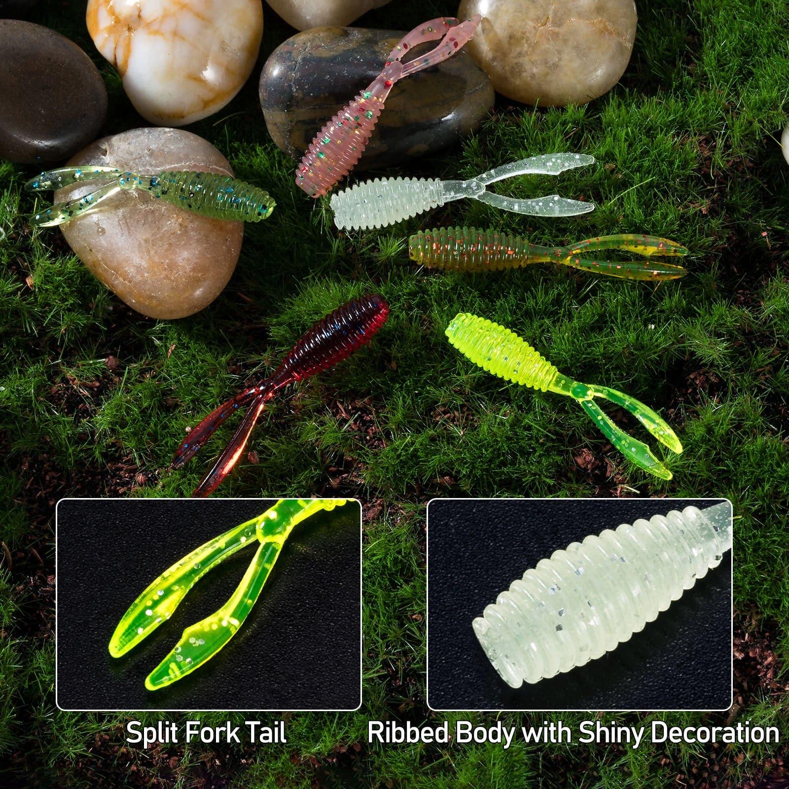 Dr.Fish 20pcs Fork Tail Soft Baits 1.38'' - Image 3