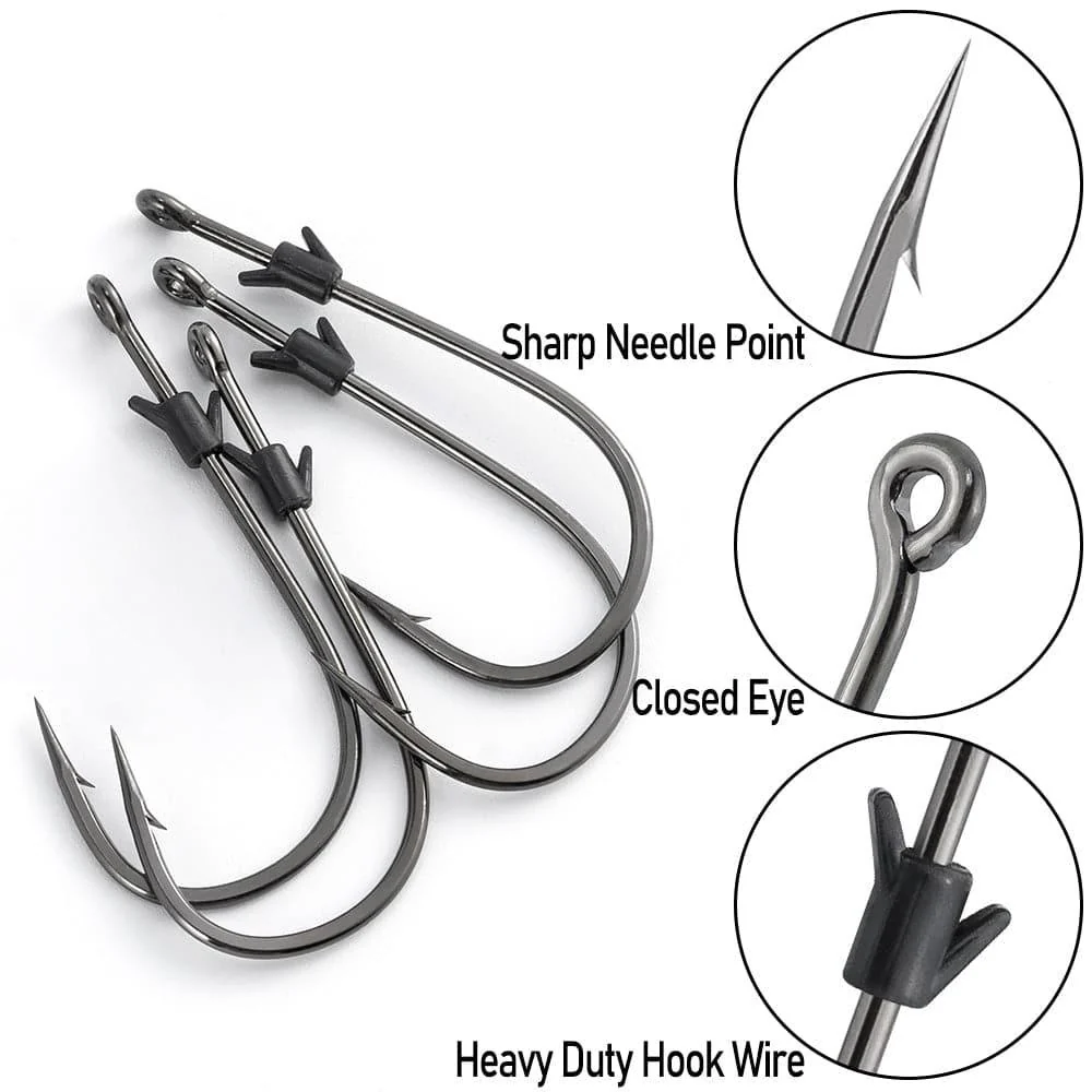 Dr.Fish 20pcs Flipping Hooks 2/0# to 4/0# - Image 2