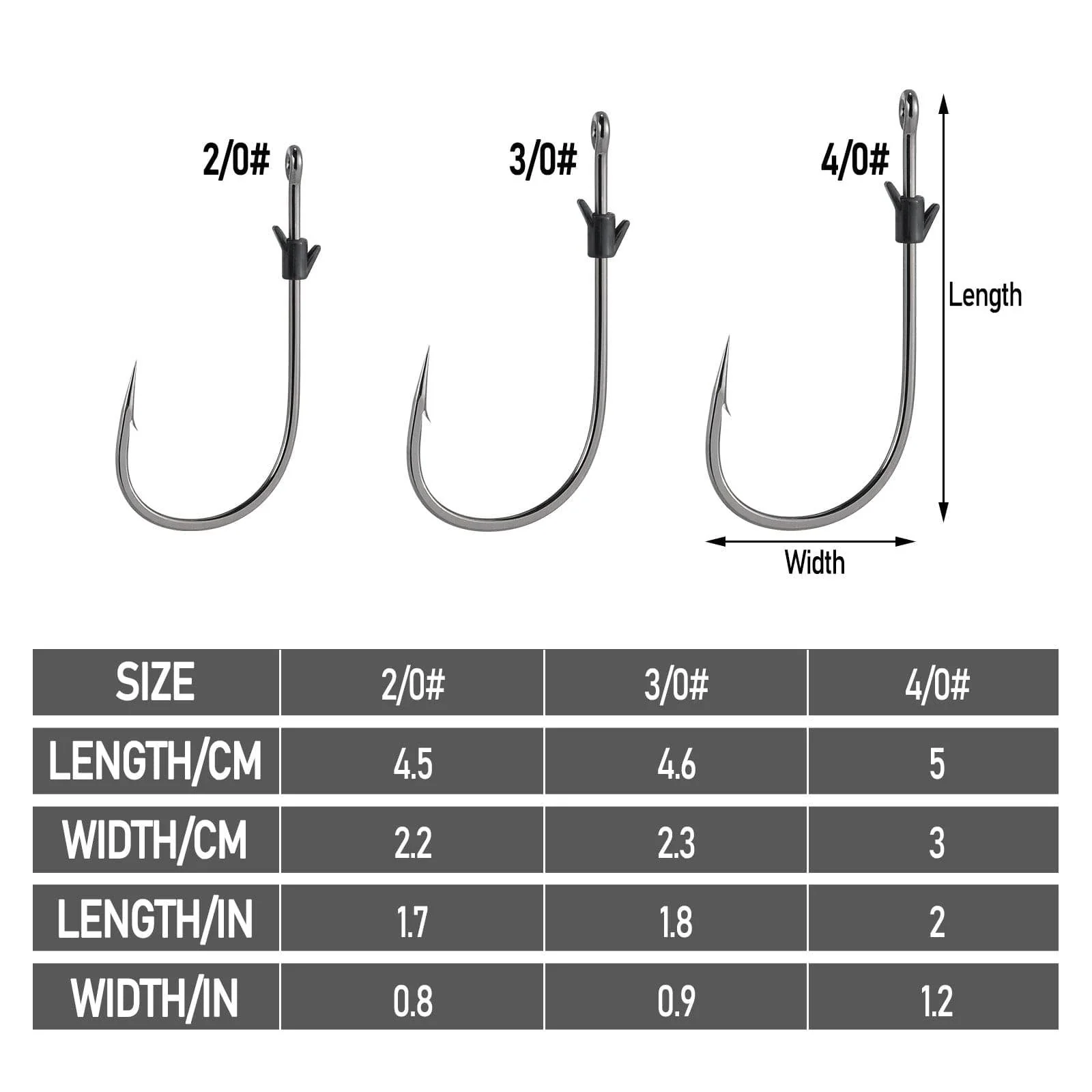 Dr.Fish 20pcs Flipping Hooks 2/0# to 4/0# - Image 8