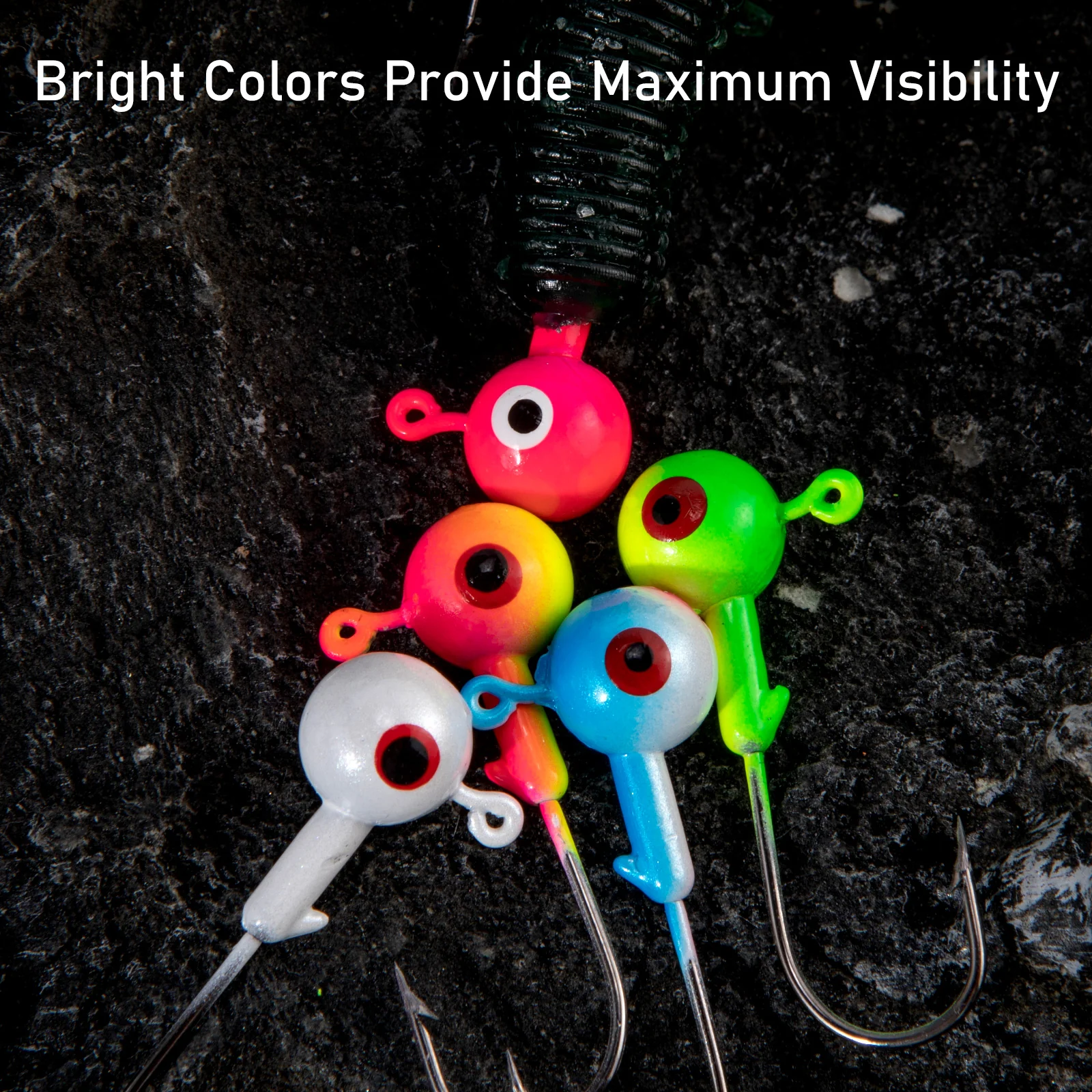 Dr.Fish 20pcs Big Eye Jig Heads 1/32oz-1/2oz - Image 8