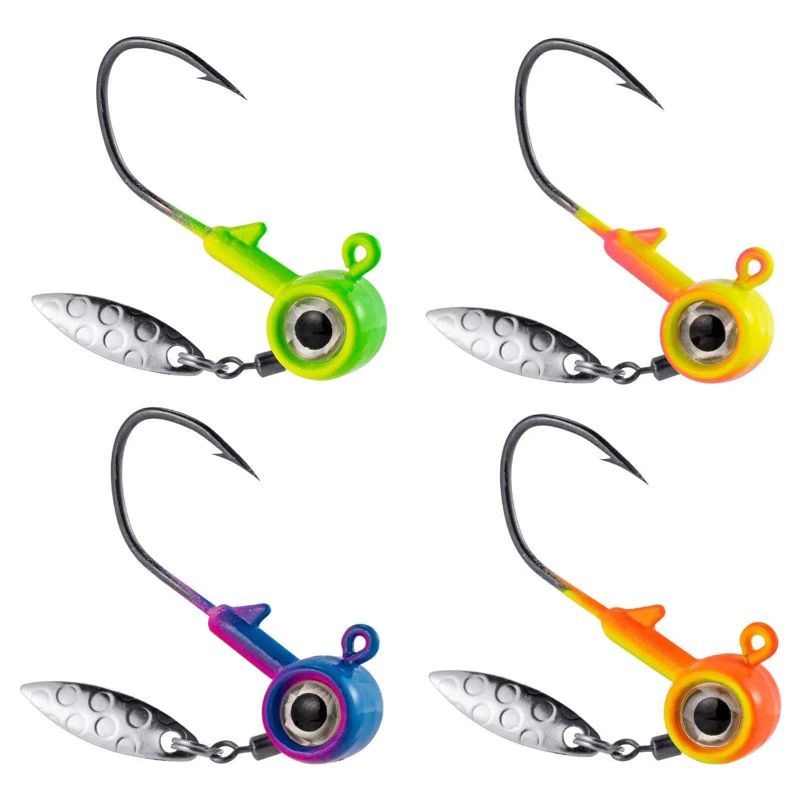 Dr.Fish 10pcs Underspin Jig Heads with Spinner Blade 1/32-3/8oz - Image 5
