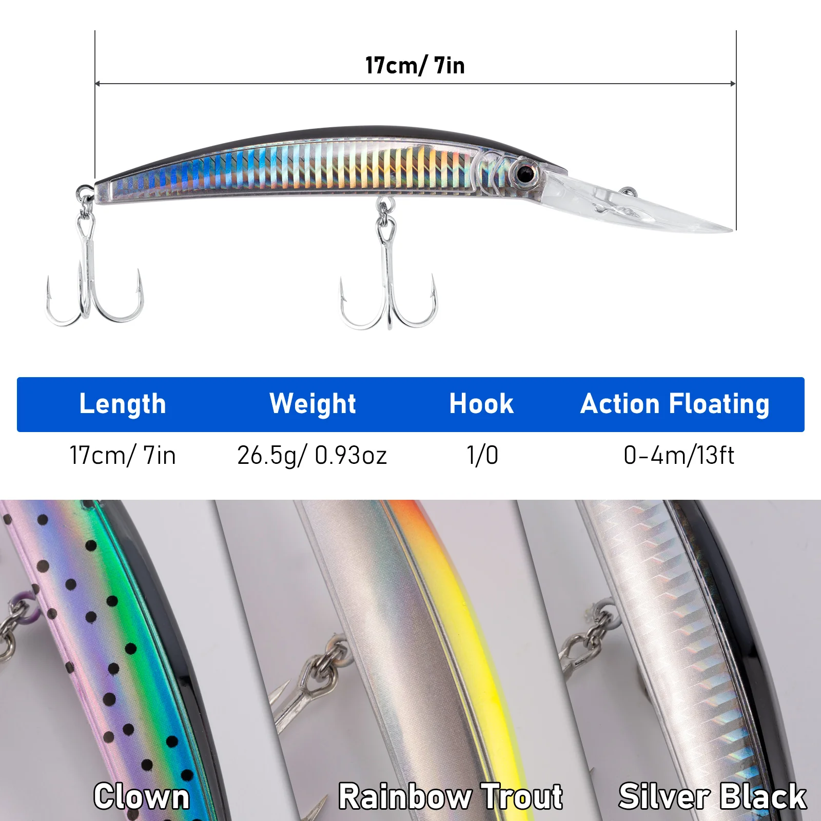 Dr.Fish 3pcs Minnow Jerkbait 7" 0.93oz - Image 9