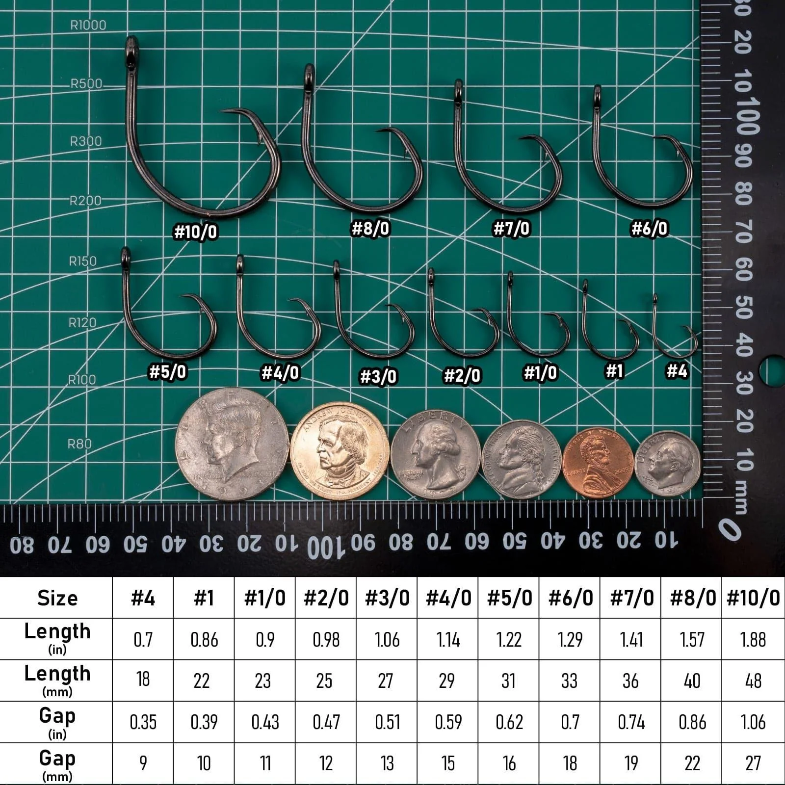 Dr.Fish 30pcs 3X Strong Circle Hook #4-#10/0 - Image 2