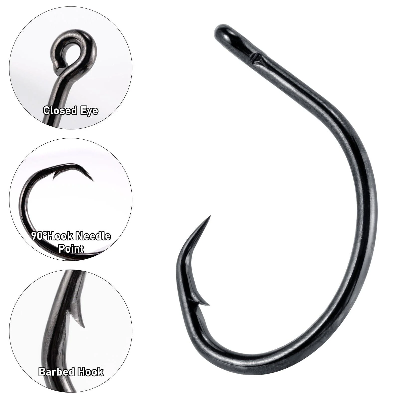 Dr.Fish 30pcs 3X Strong Circle Hook #4-#10/0 - Image 3