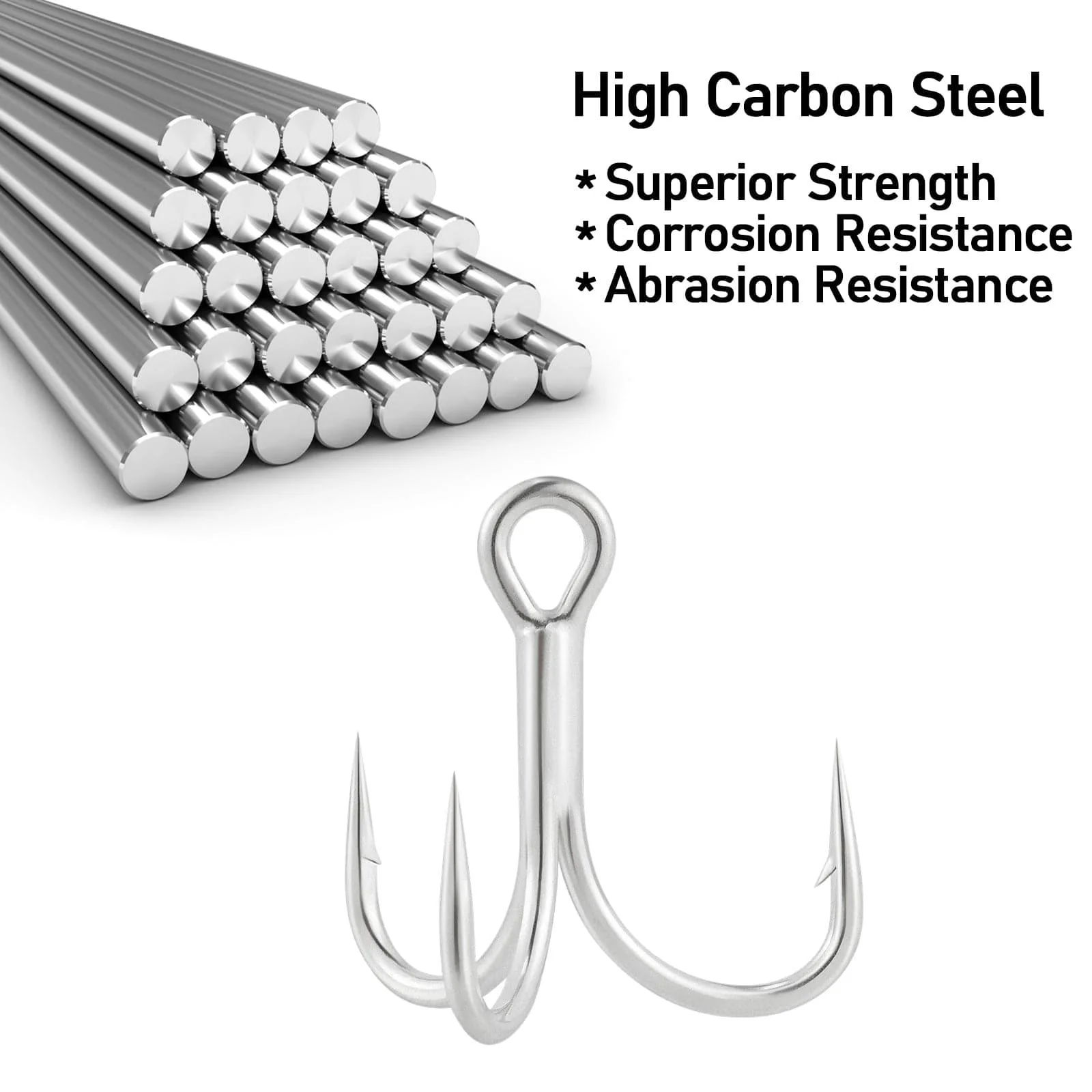 Dr.Fish 30pcs 4X Treble Hooks #8-#3/0 - Image 5