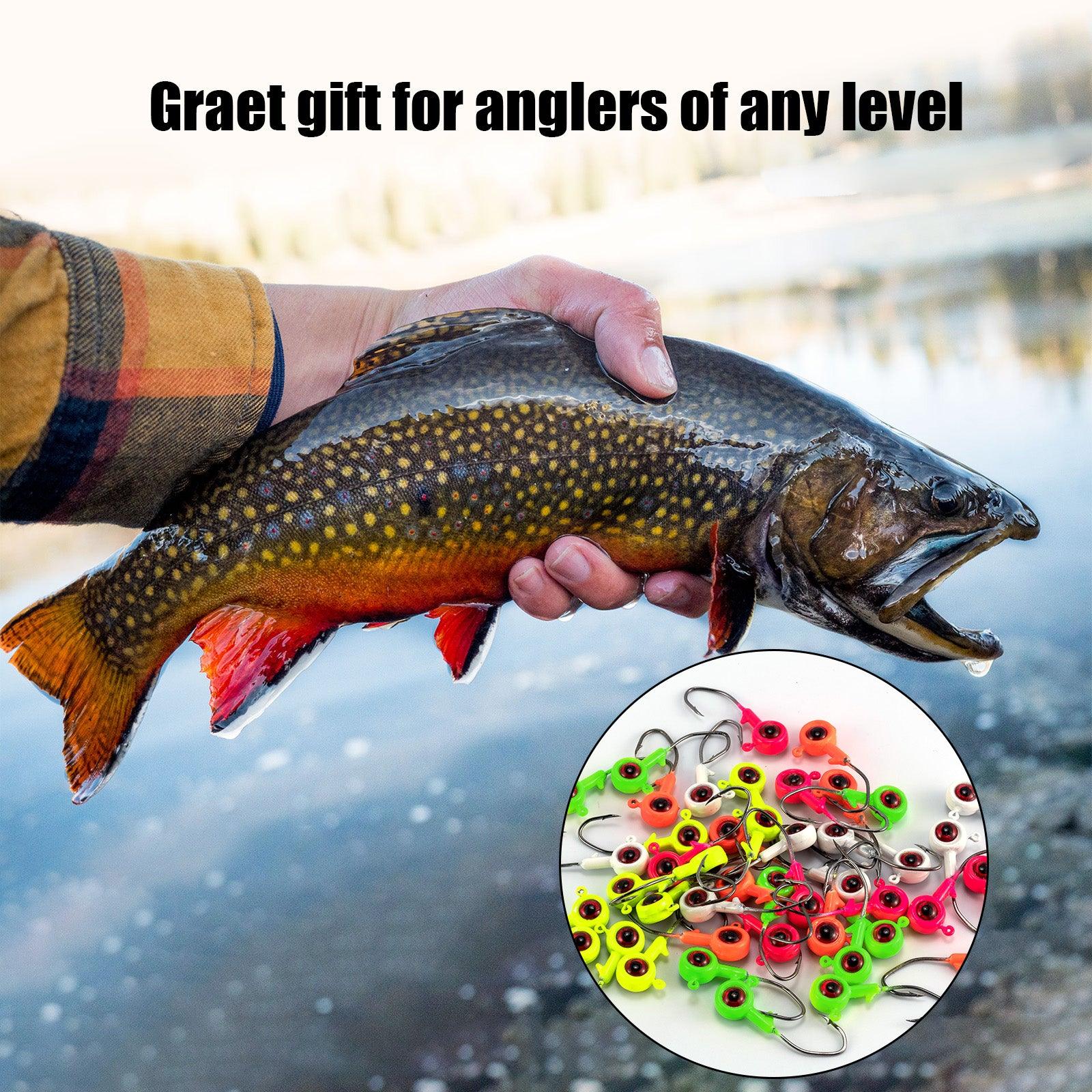 Dr.Fish 30pcs Big Eye Jig Heads 1/32oz-1/8oz(with Box) - Image 5