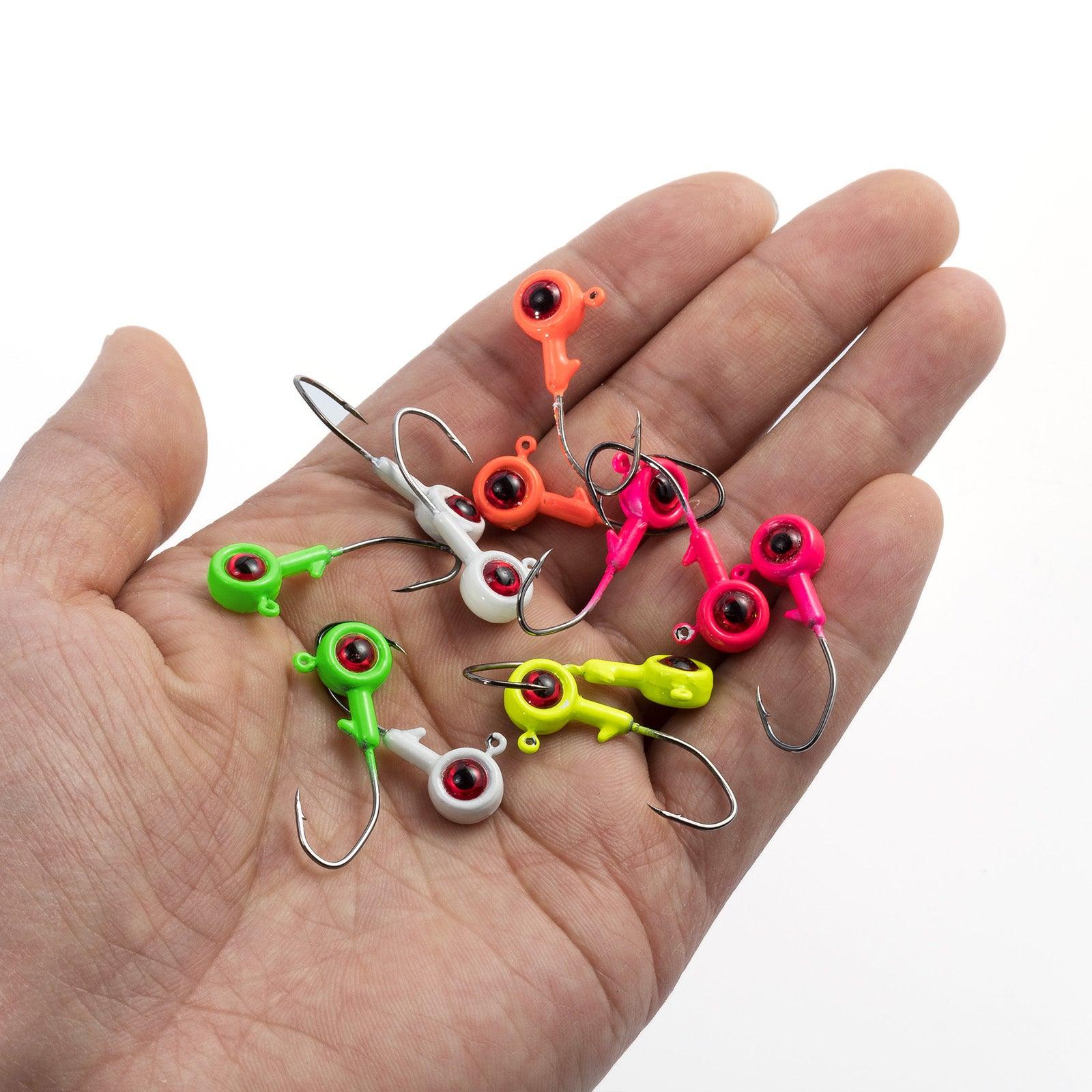 Dr.Fish 30pcs Big Eye Jig Heads 1/32oz-1/8oz(with Box) - Image 8