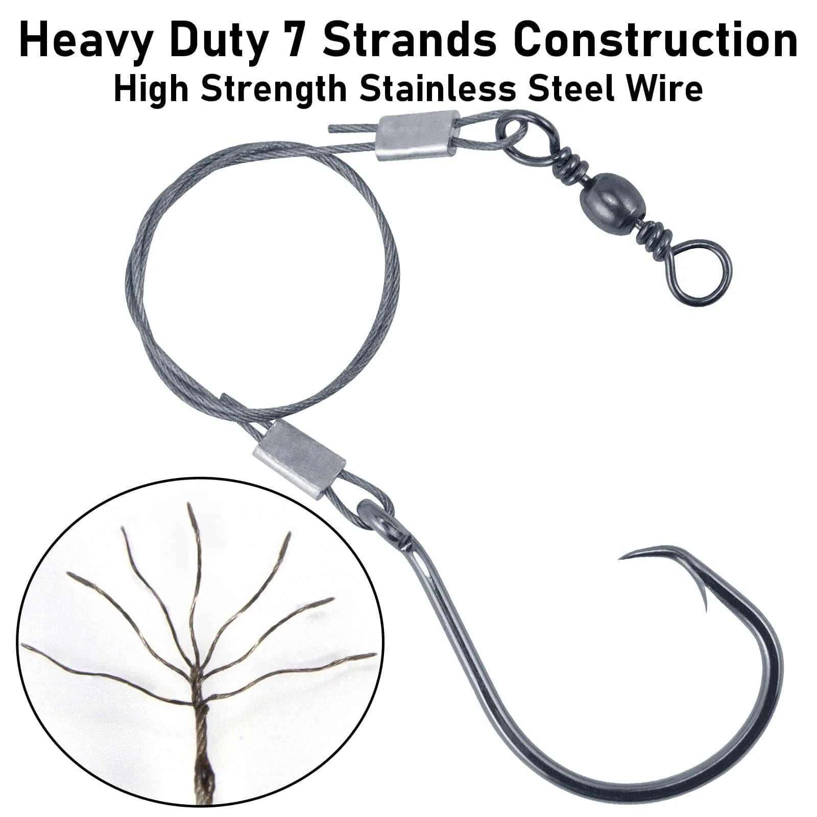 Dr.Fish 30pcs  Circle Hooks Wire Leaders - Image 10