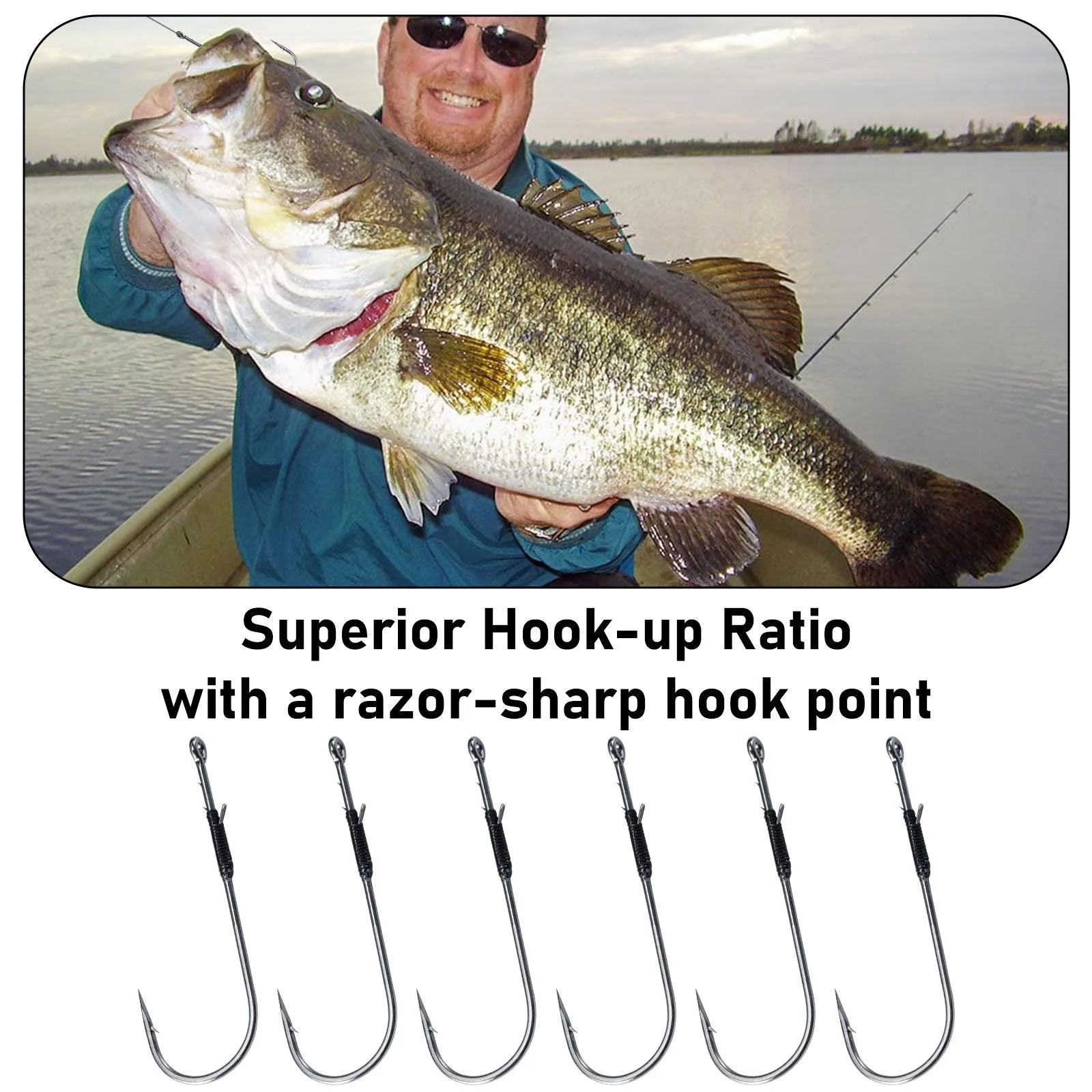 Dr.Fish 30pcs Heavy Cover Hooks with Bait Holder 1#-5/0 - Image 6