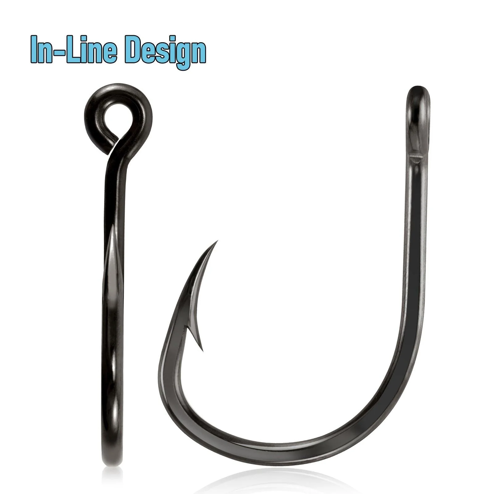 Dr.Fish 30pcs Stainless In-line Live Bait Hook #1-12/0 - Image 3
