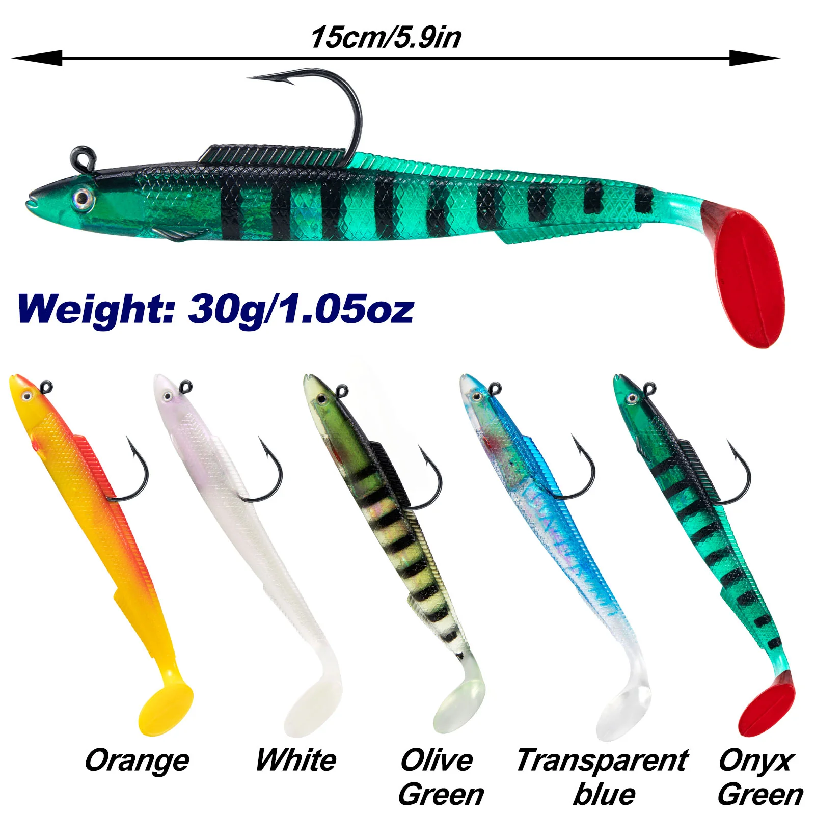Dr.Fish 3pcs Sandeel Fishing Lures 15cm/30g - Image 5