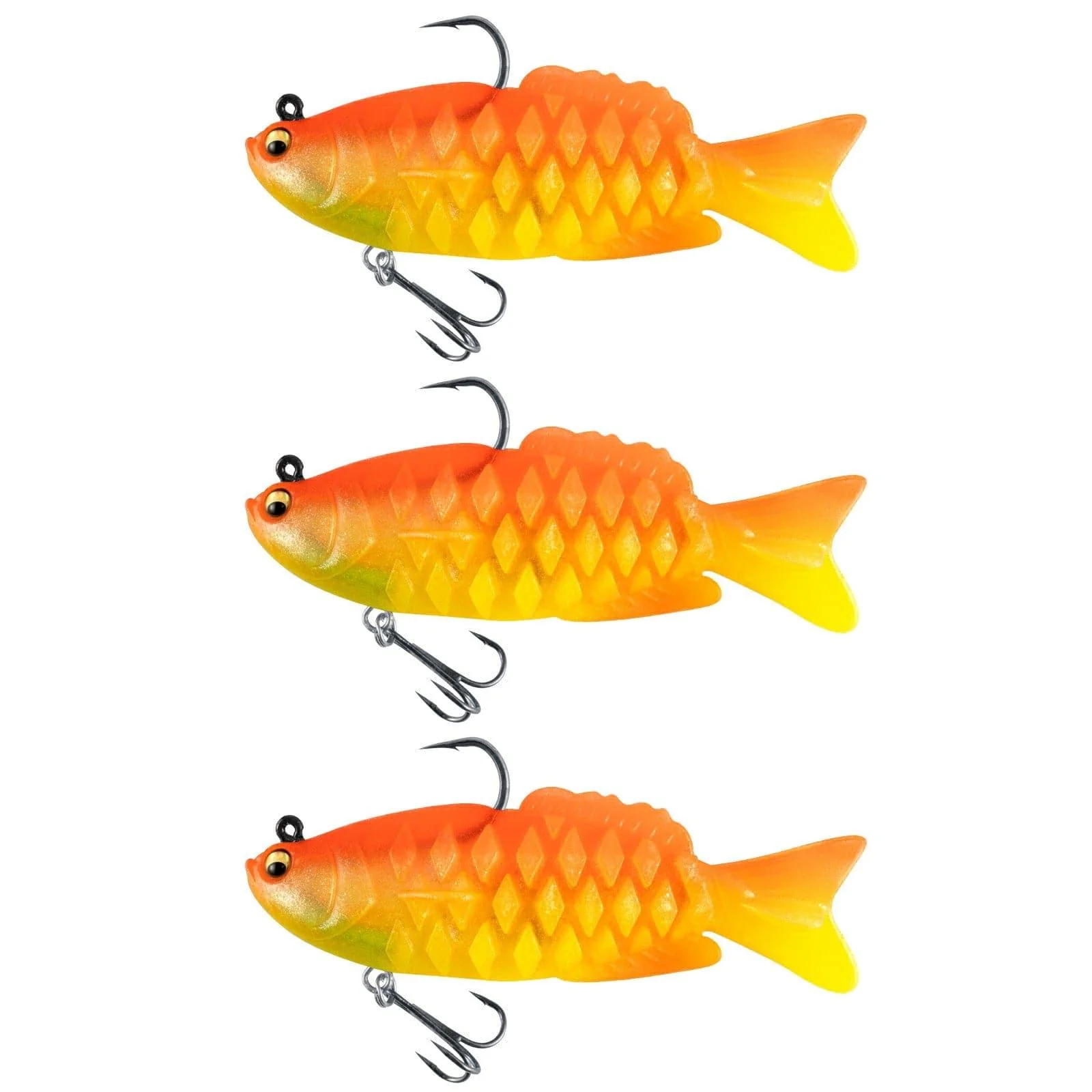 Dr.Fish 3pcs Walleye Pike Soft Swimbait  4‘â€?3/4oz - Image 7