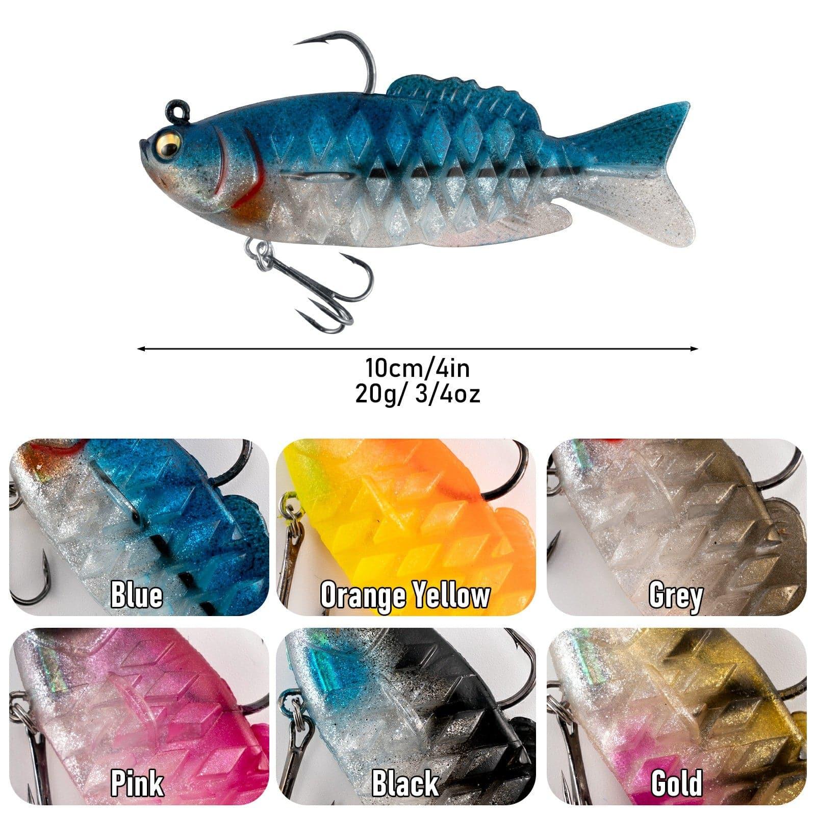 Dr.Fish 3pcs Walleye Pike Soft Swimbait  4‘â€?3/4oz - Image 8