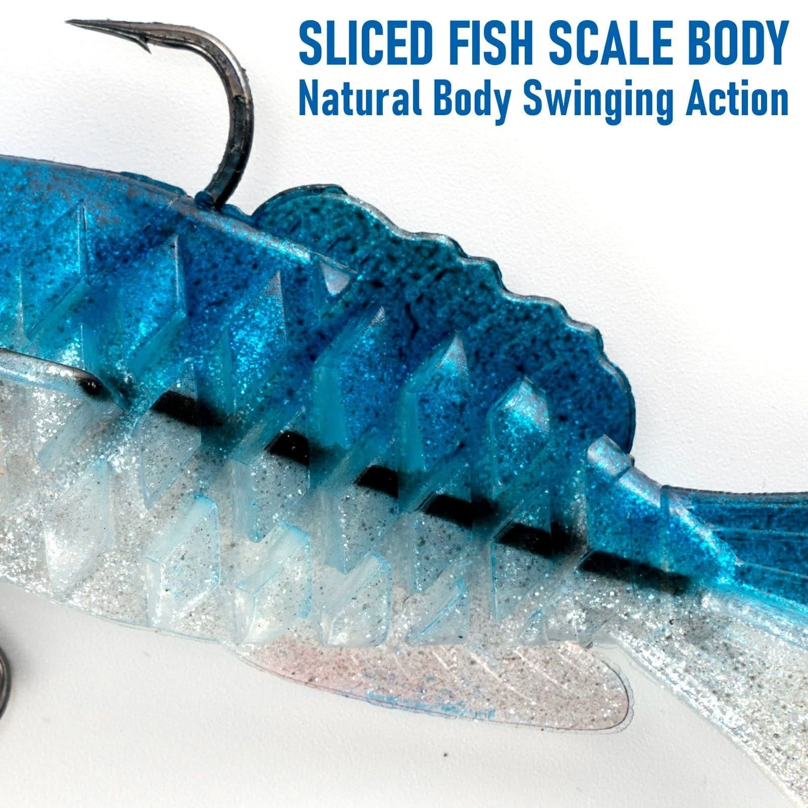 Dr.Fish 3pcs Walleye Pike Soft Swimbait  4‘â€?3/4oz - Image 9