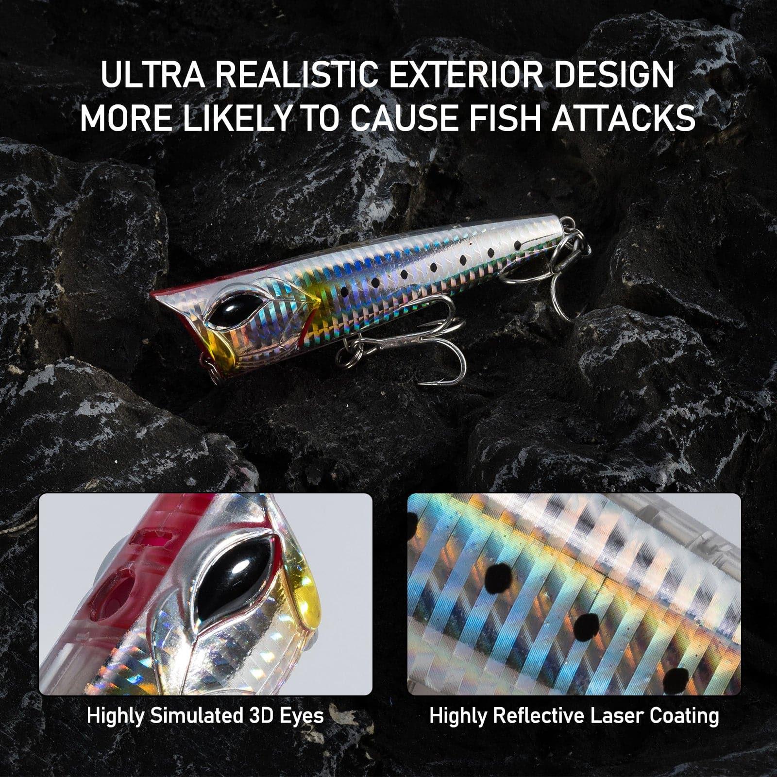 Dr.Fish Topwater Lures with Water Spray Design 4.72''1.44oz - Image 7