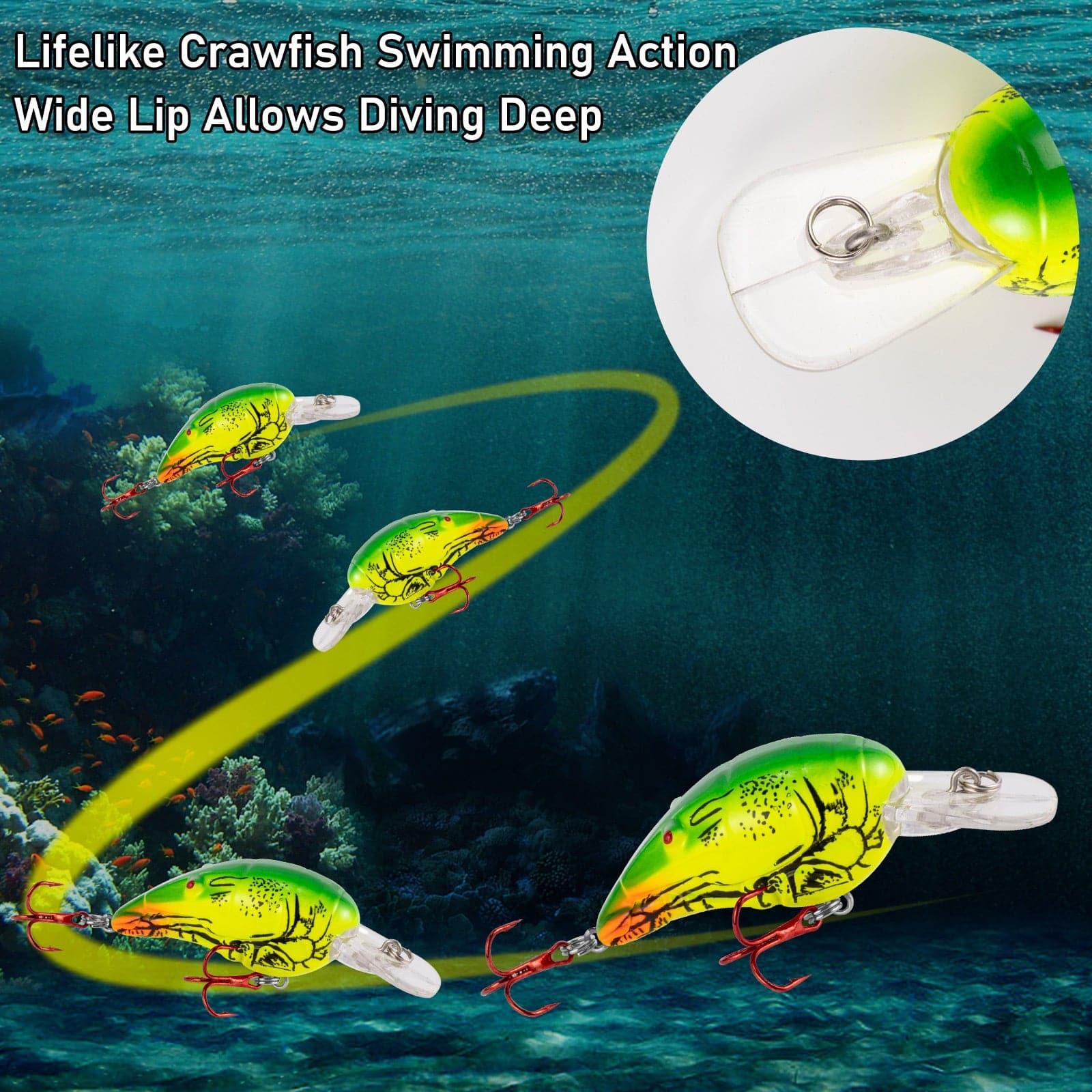 Dr.Fish 4pcs Crayfish Hard Bait  Bait  2.8'' - Image 3