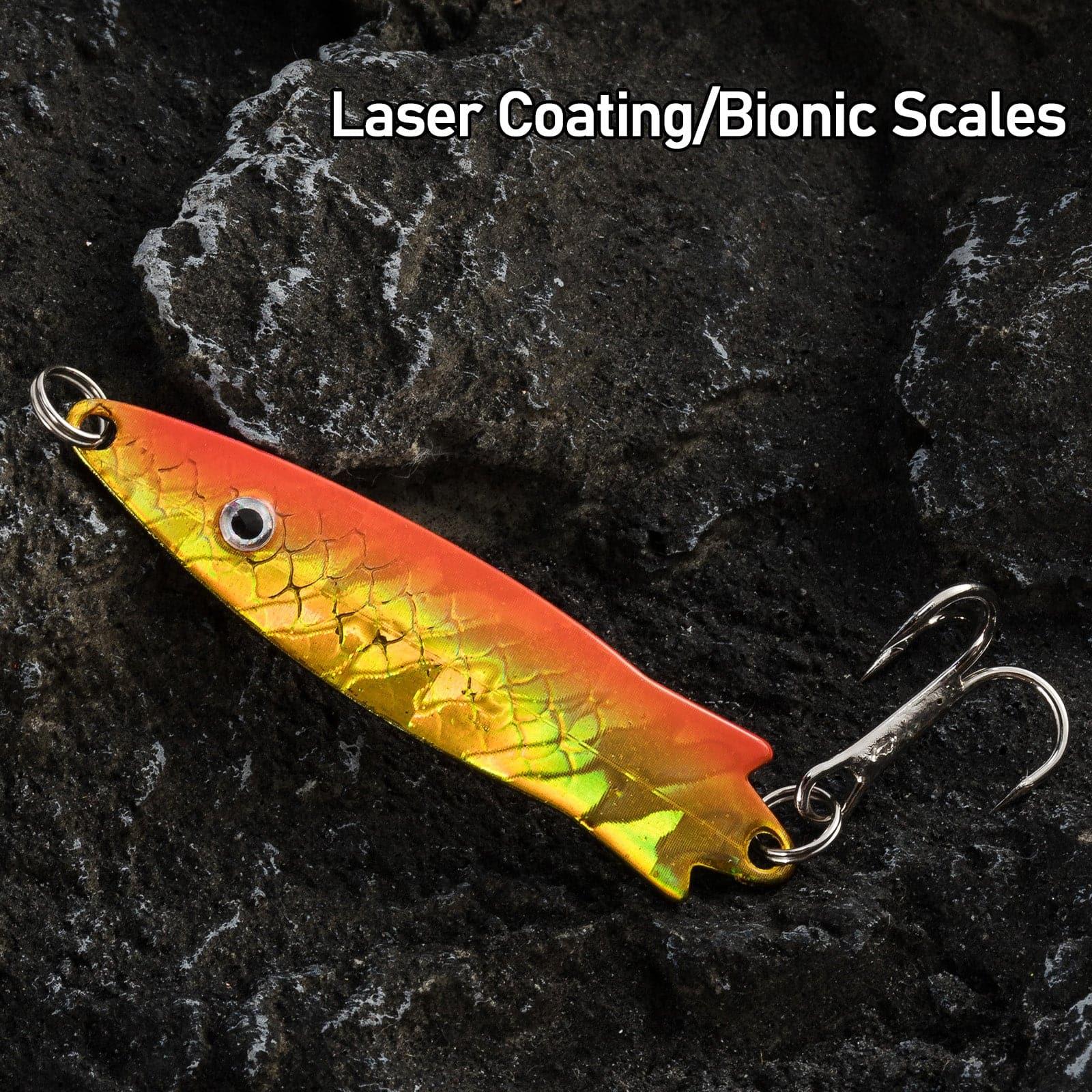 Dr.Fish 4pcs Spoons Fishing Spinners Lures 2.28'' 0.4oz - Image 2