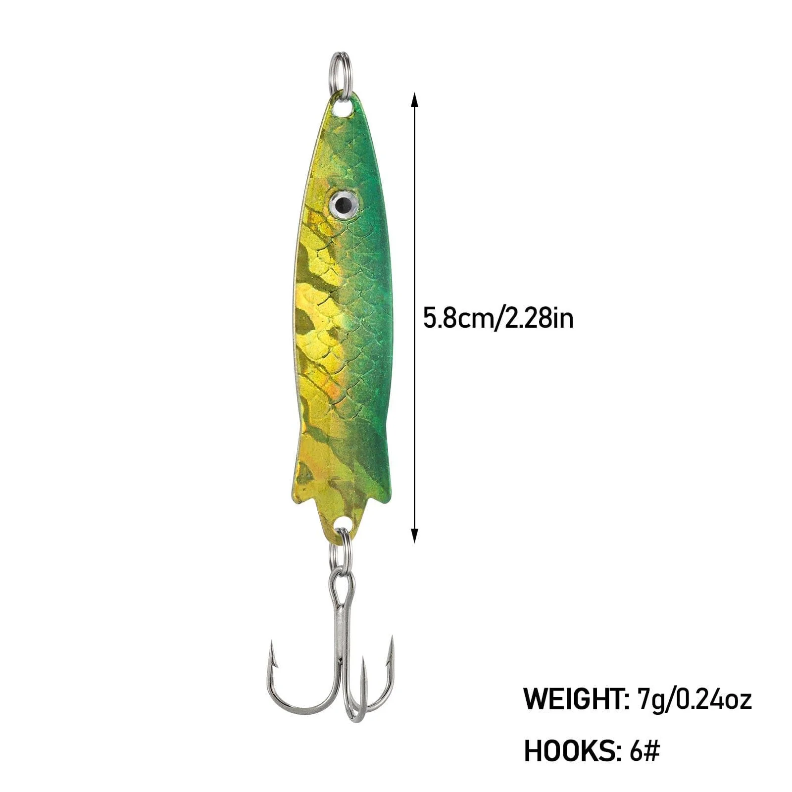 Dr.Fish 4pcs Spoons Fishing Spinners Lures 2.28'' 0.4oz - Image 4