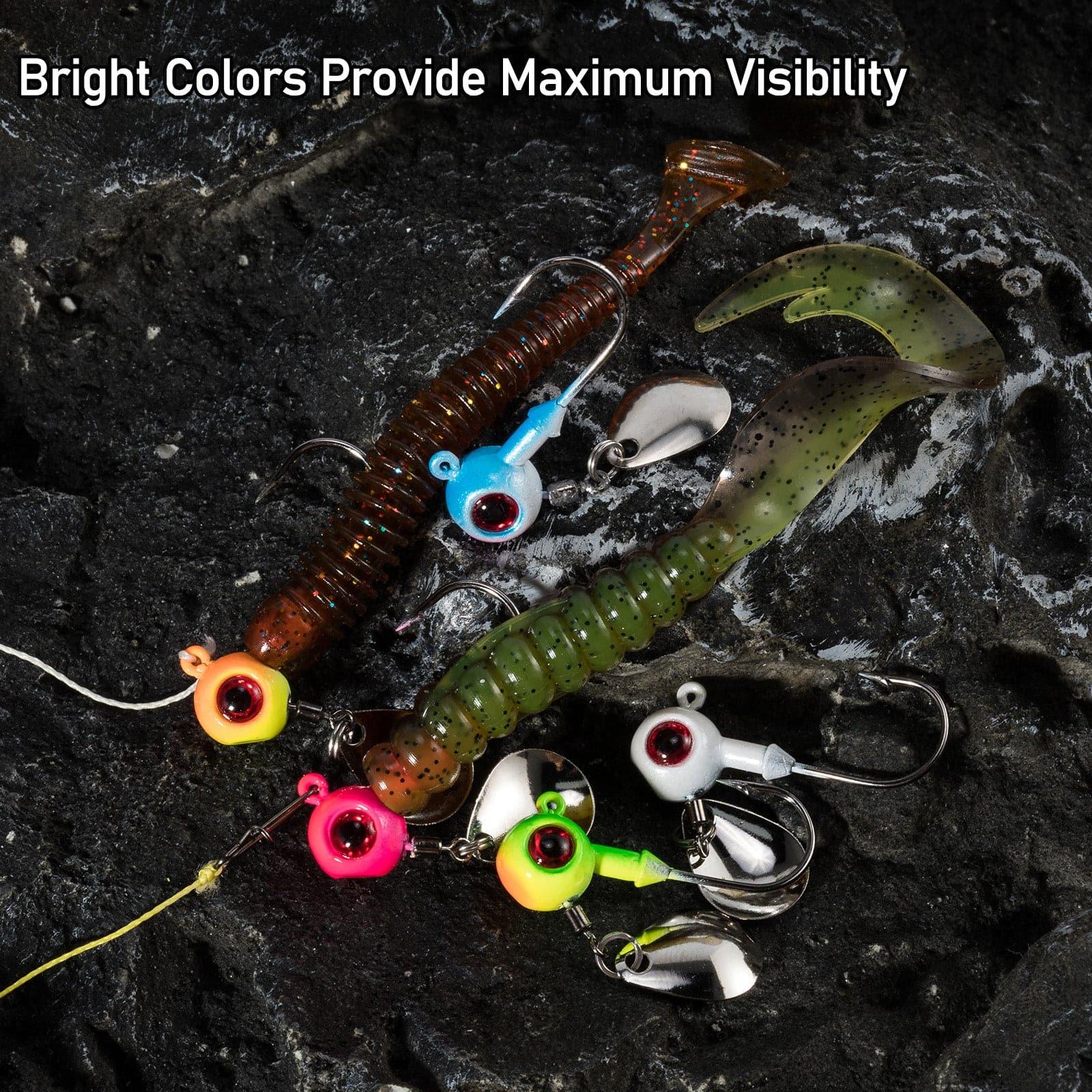Dr.Fish 10pcs Underspin Jig Heads 1/8oz-1/4oz - Image 3