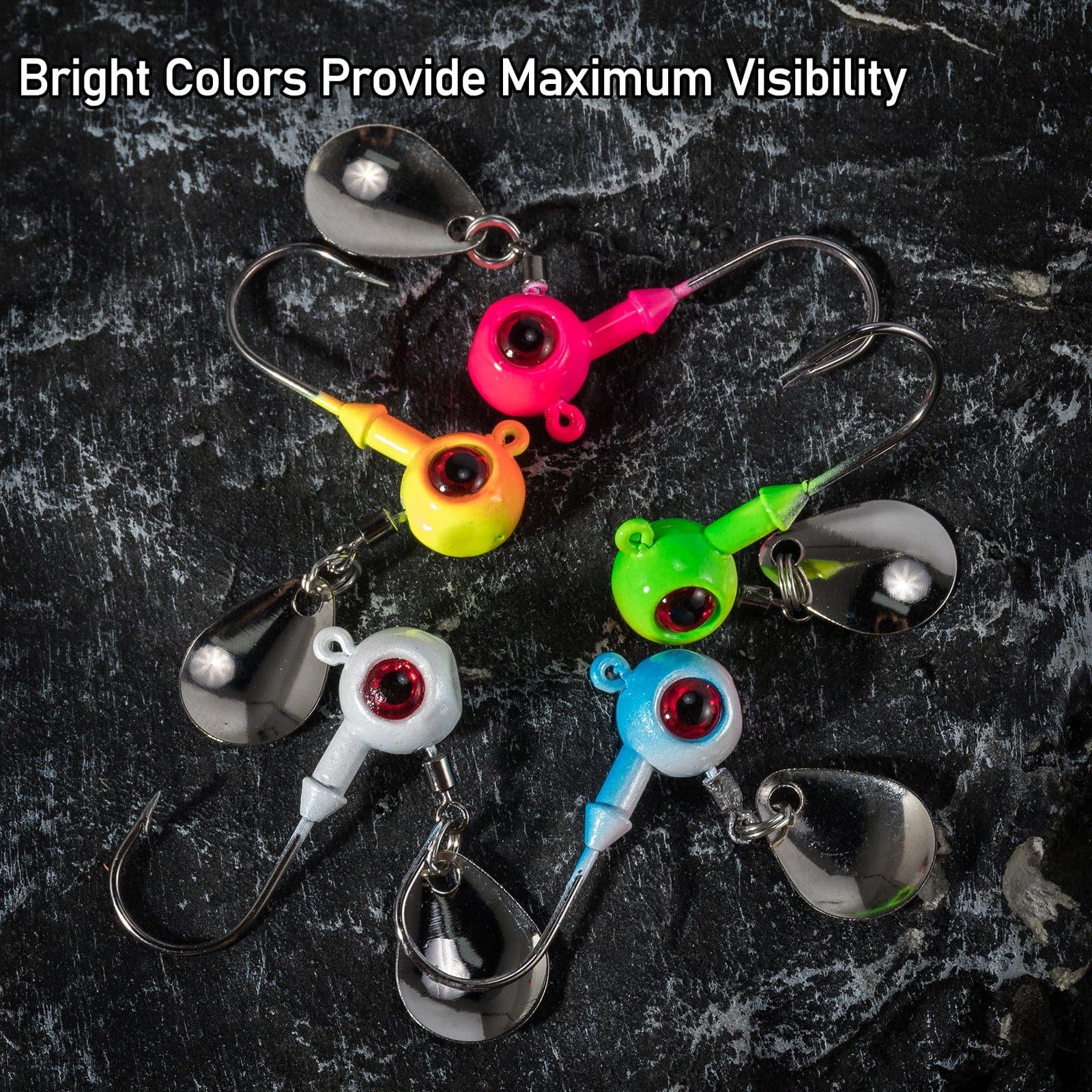 Dr.Fish 10pcs Underspin Jig Heads 1/8oz-1/4oz - Image 4