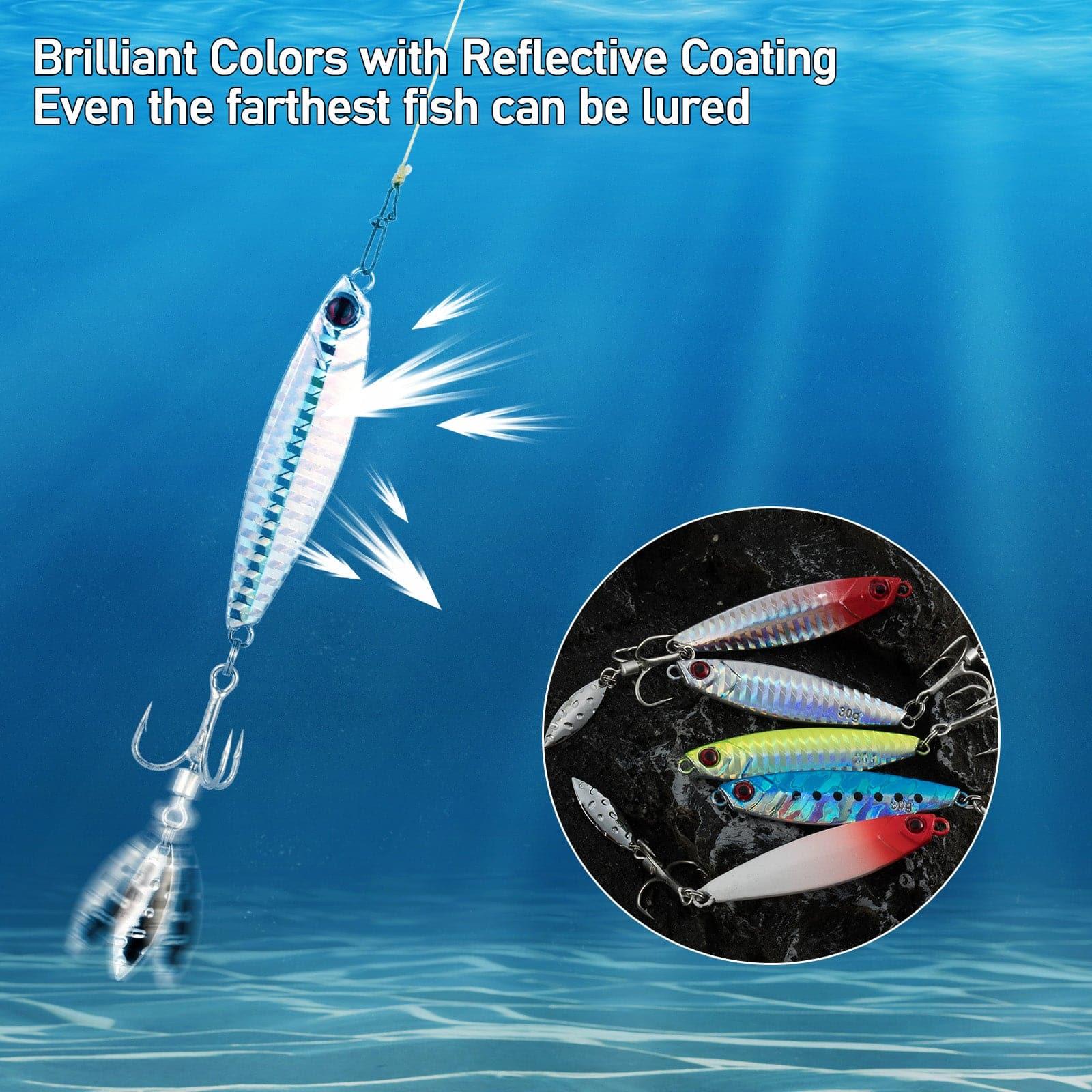 Dr.Fish 5pcs Spinner Blade Vertical Diamond Jig  0.25-1.06oz - Image 8