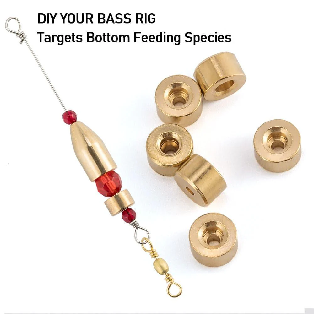 Dr.Fish 50pcs Brass Weights Sinkers 1/40oz - Image 2