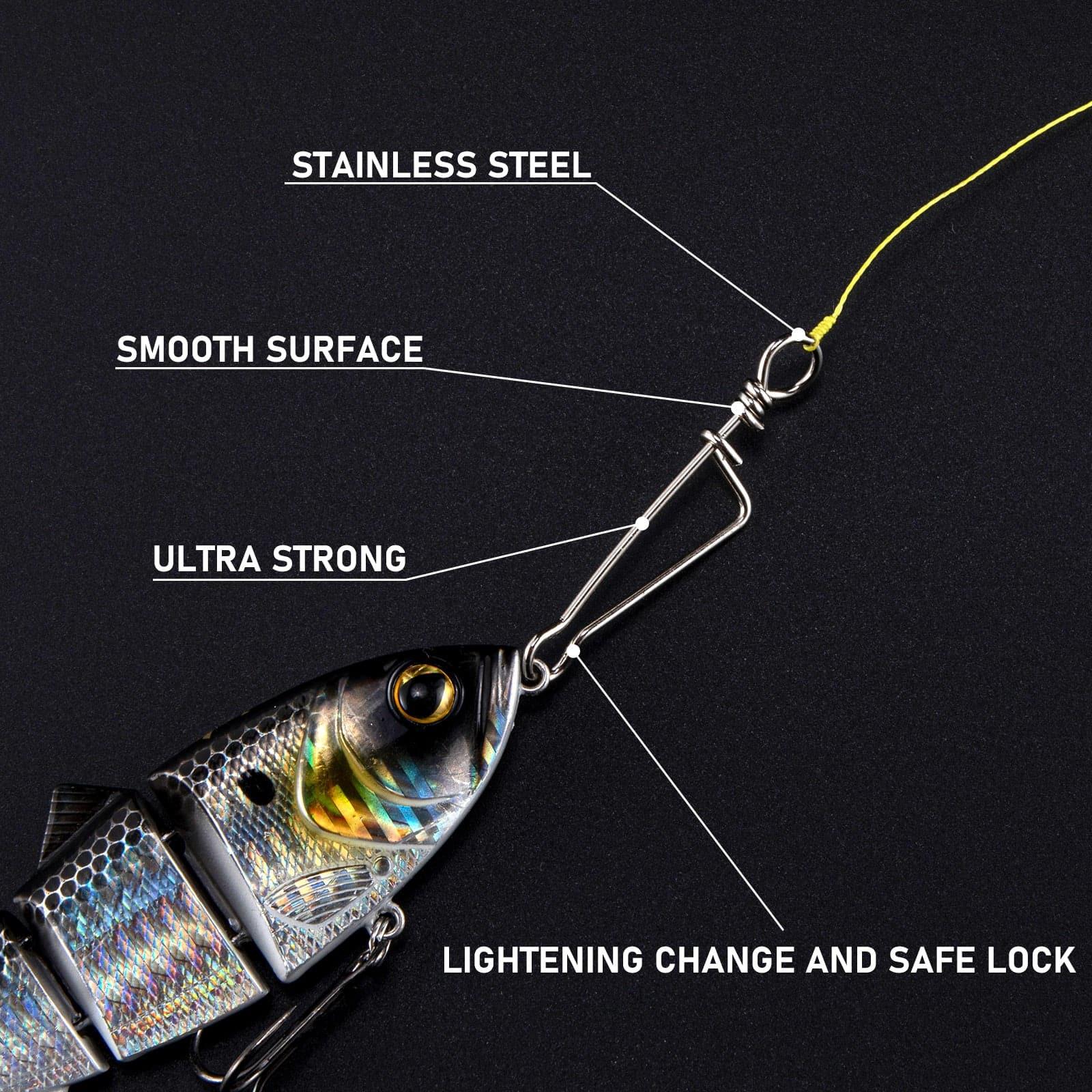 Dr.fish 20pcs Quick Change Clip Hook Lure Connector 13-209lb - Image 3