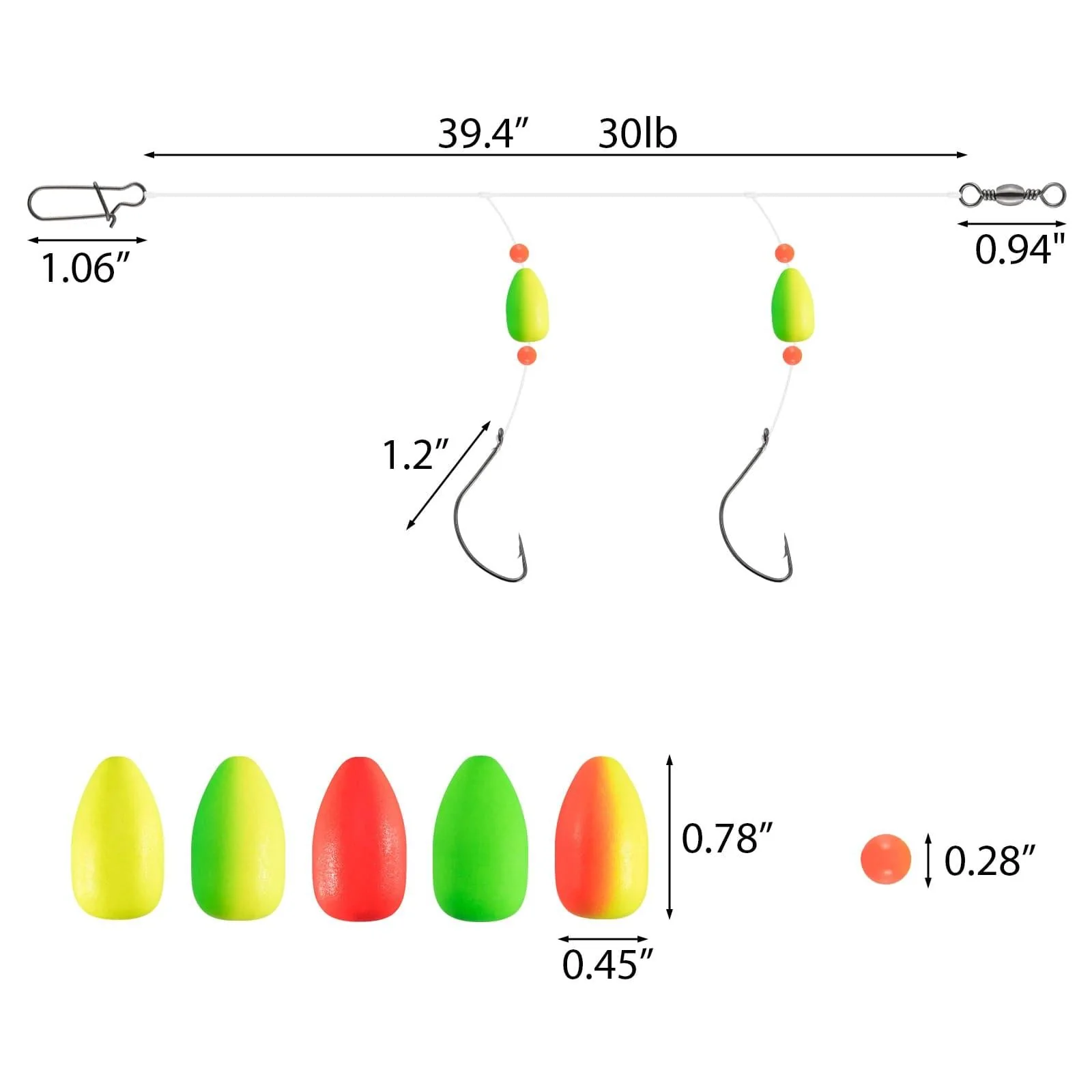 Dr.Fish 5pcs Pompano Rigs Surf Fishing Rigs - Image 3