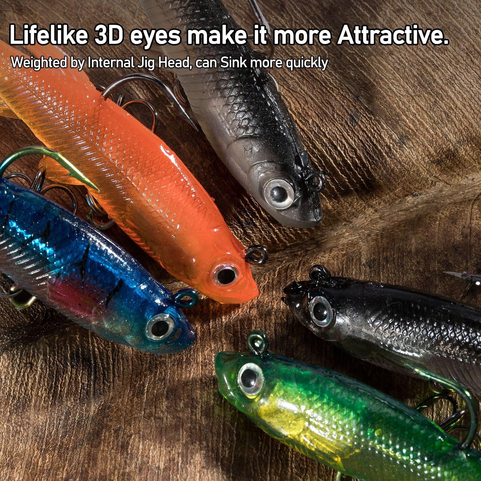 Dr.Fish 5pcs Paddle-Tail soft baits 3.14'' 0.49oz - Image 4