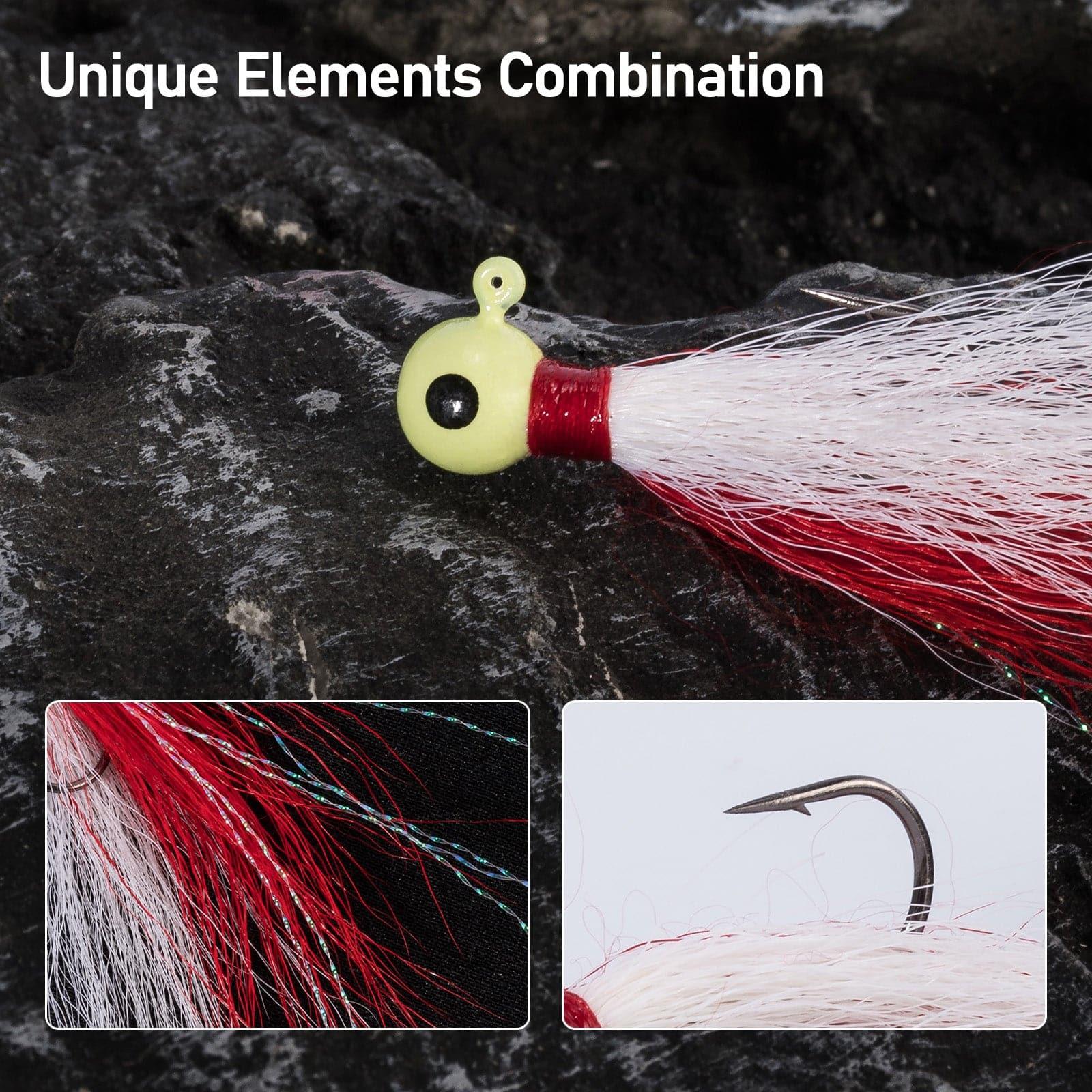 Dr.Fish 5pcs Bucktail Jigs 0.07-0.18oz - Image 10