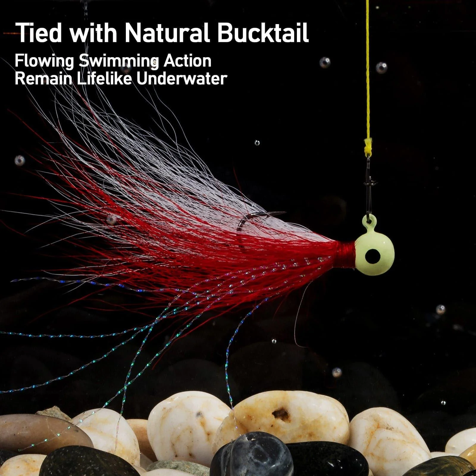 Dr.Fish 5pcs Bucktail Jigs 0.07-0.18oz - Image 11