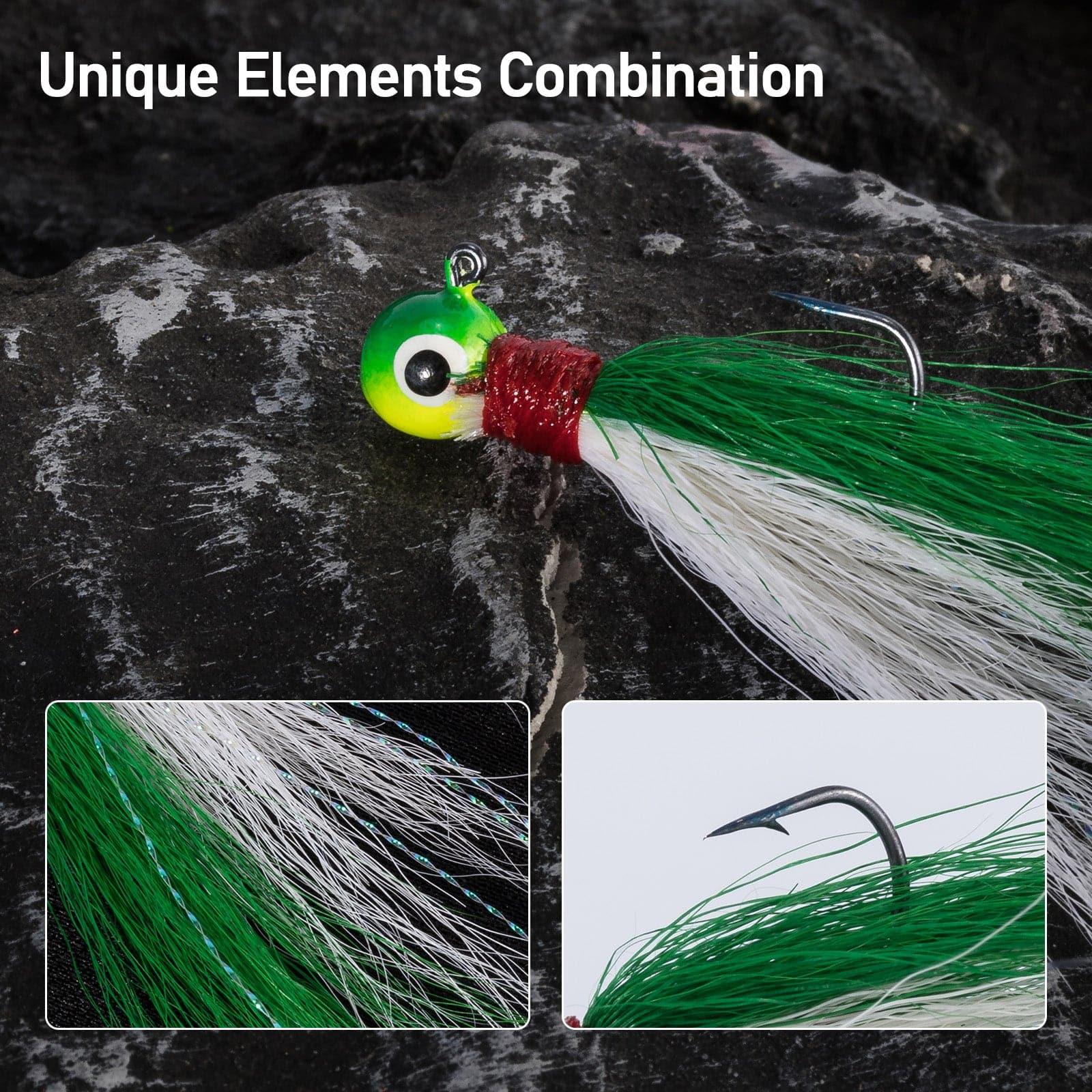 Dr.Fish 5pcs Bucktail Jigs 0.07-0.18oz - Image 13