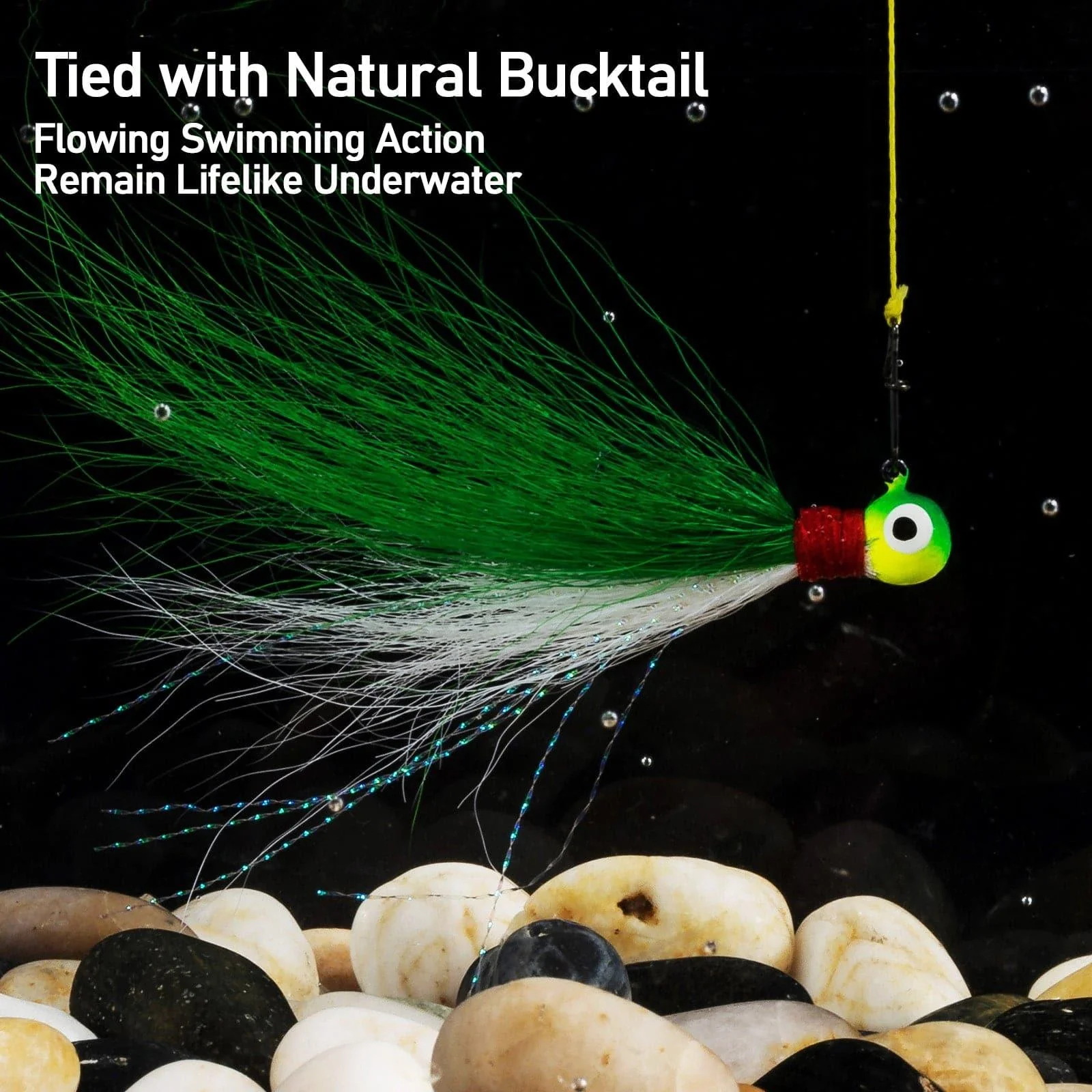 Dr.Fish 5pcs Bucktail Jigs 0.07-0.18oz - Image 14