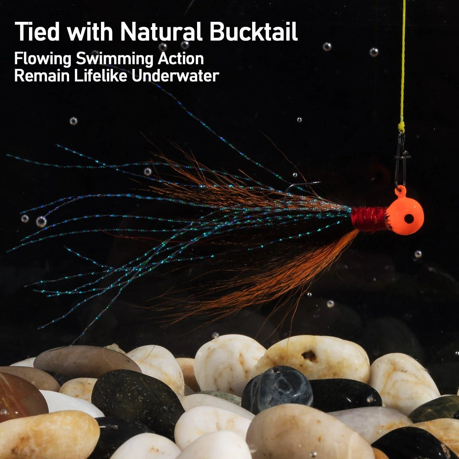 Dr.Fish 5pcs Bucktail Jigs 0.07-0.18oz - Image 17