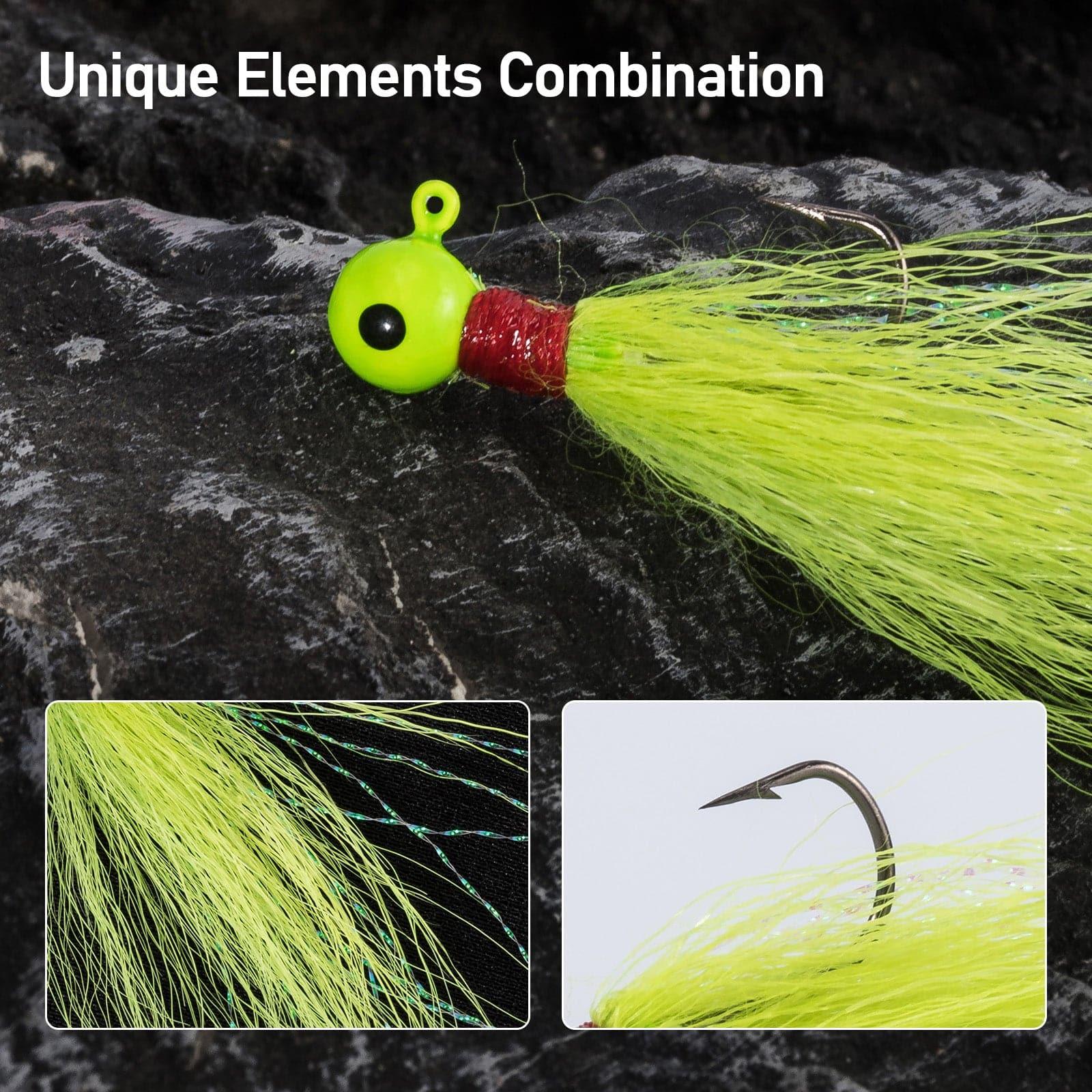 Dr.Fish 5pcs Bucktail Jigs 0.07-0.18oz - Image 7