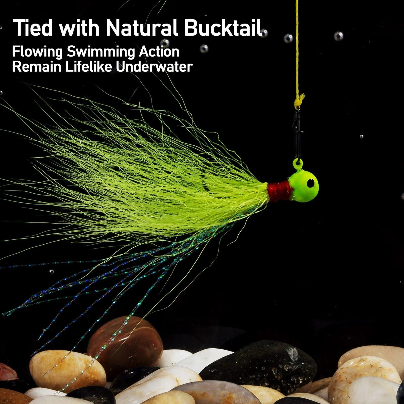 Dr.Fish 5pcs Bucktail Jigs 0.07-0.18oz - Image 8