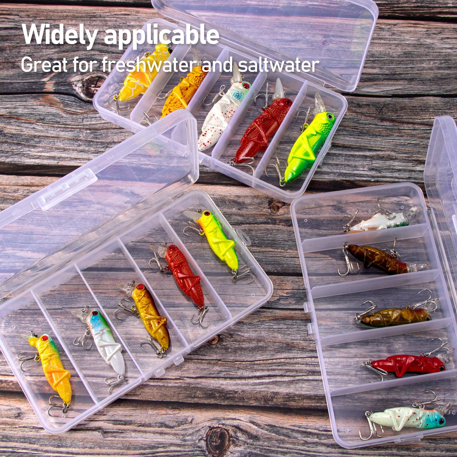 Dr.Fish 5pcs Grasshopper Crankbait Topwater Fishing Lures 0.14-0.35oz - Image 9