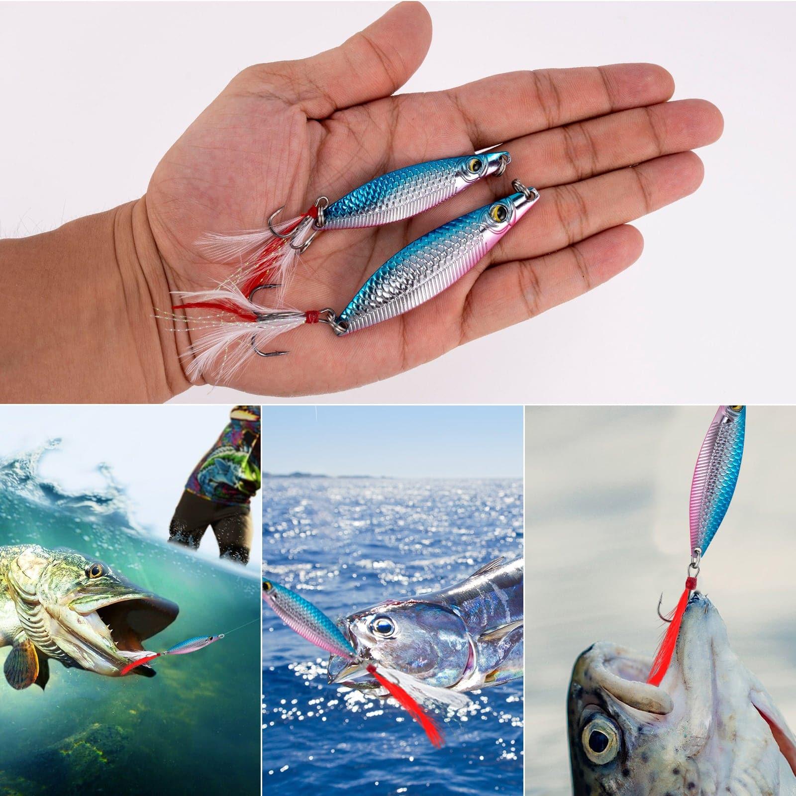 Dr.Fish 5pcs Metal Roostertail Spoon Lures 15/30g - Image 4