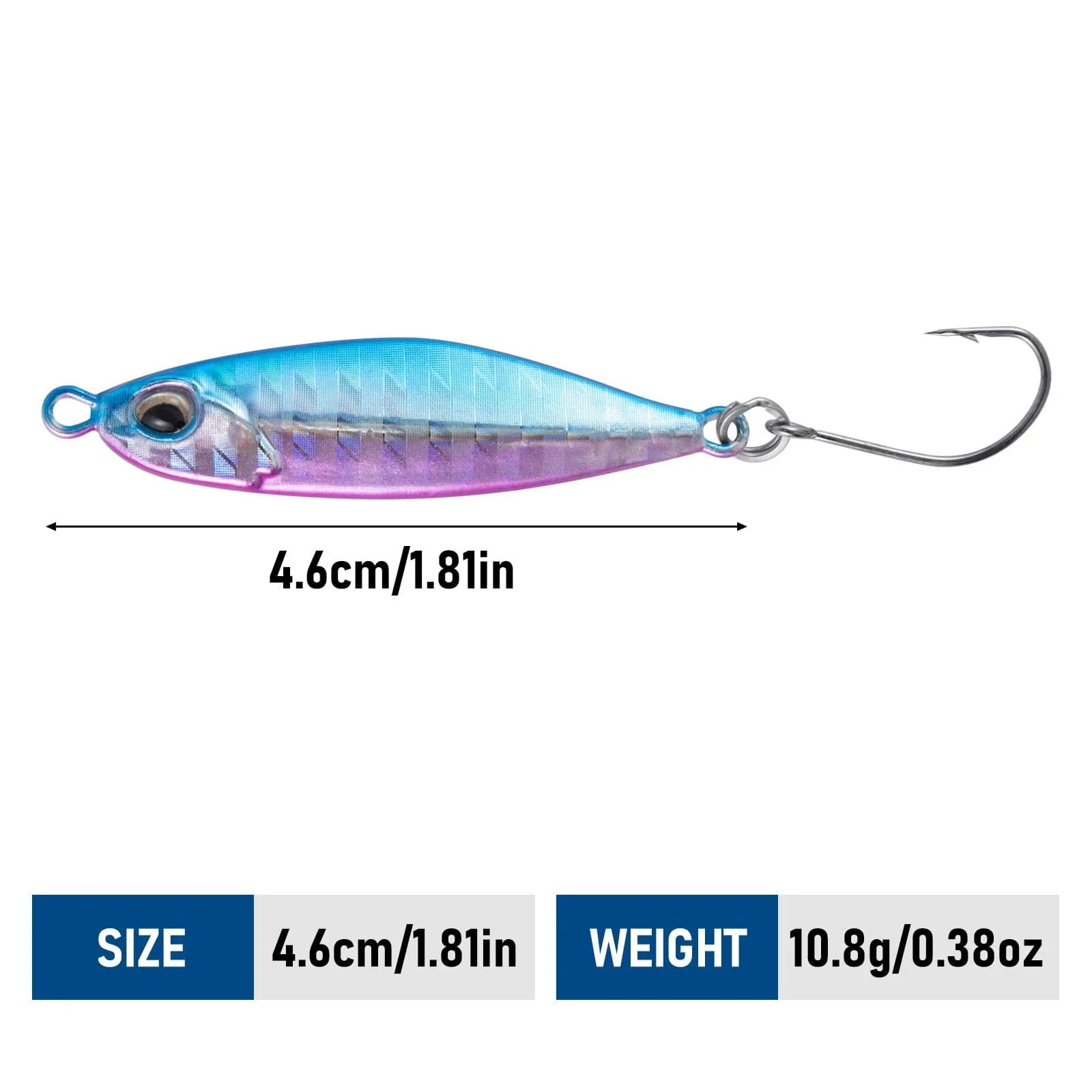 Dr.Fish 5pcs Mini Fishing Spinner Lure 1.81''  0.38oz - Image 3