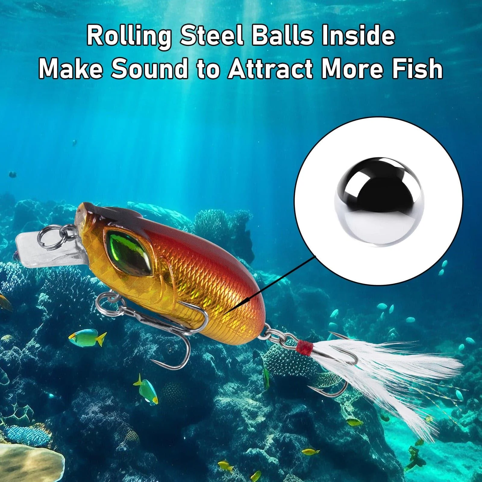 Dr.Fish 5pcs Minnow Crankbaits Fishing Lure 2.4'' - Image 3