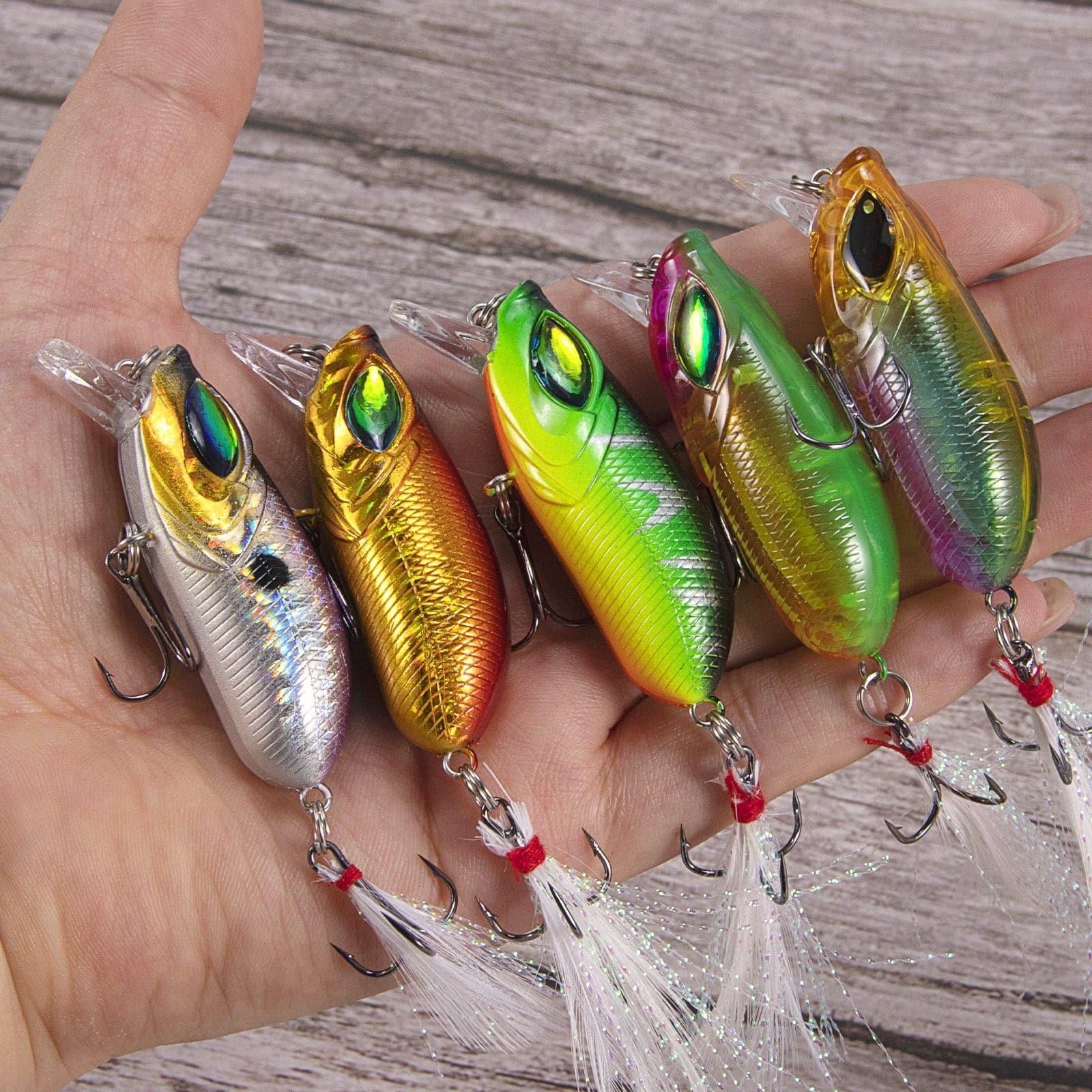 Dr.Fish 5pcs Minnow Crankbaits Fishing Lure 2.4'' - Image 7