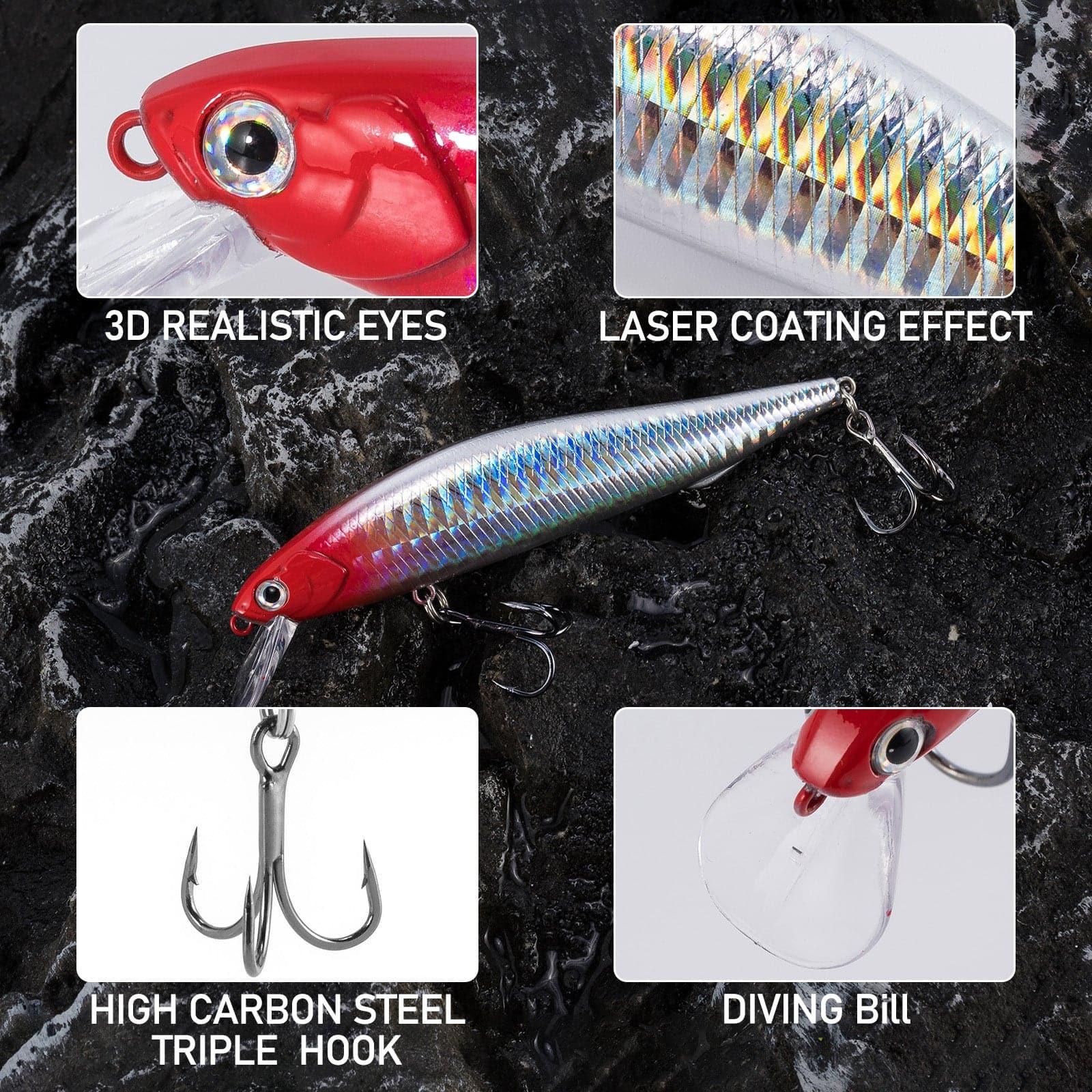 Dr.Fish 5pcs Minnow Fishing Lures 4.33"  0.49 oz - Image 3
