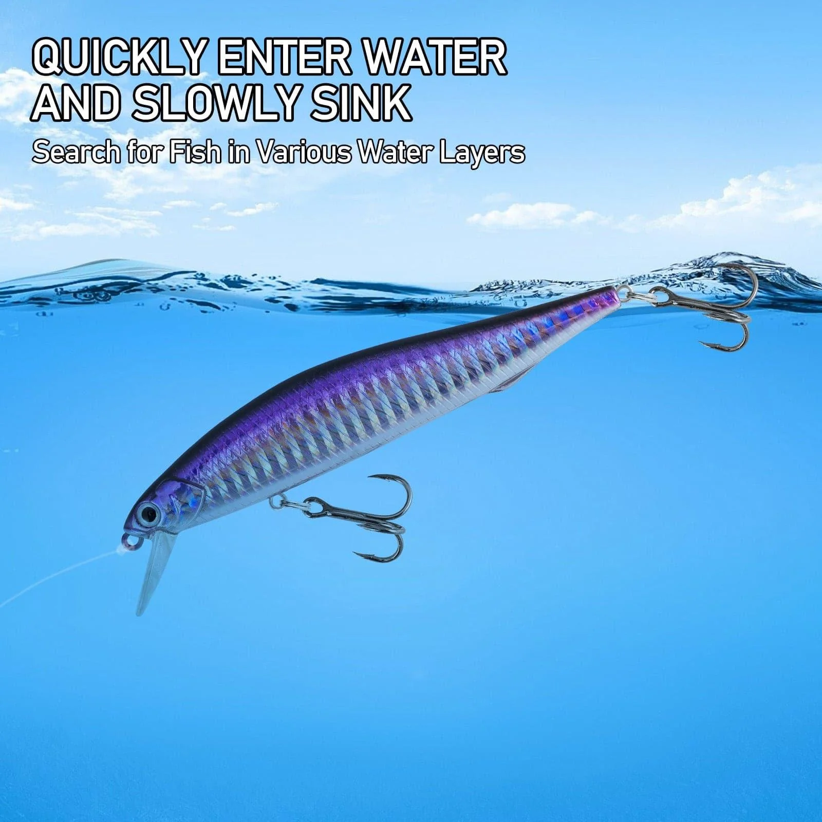 Dr.Fish 5pcs Minnow Fishing Lures 4.33"  0.49 oz - Image 5