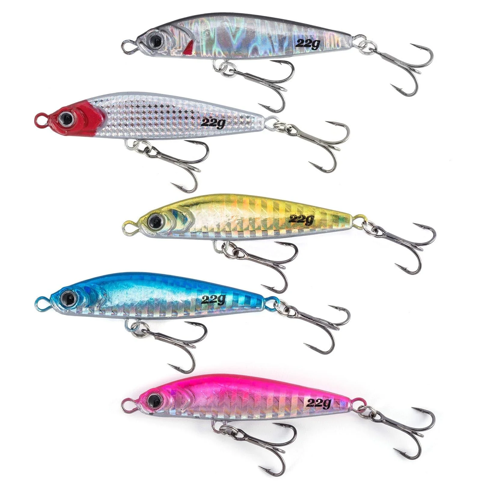 Dr.Fish 5pcs Sinking Diamond Spoon Jig 2.17-2.44'' 1/2-3/4oz - Image 8