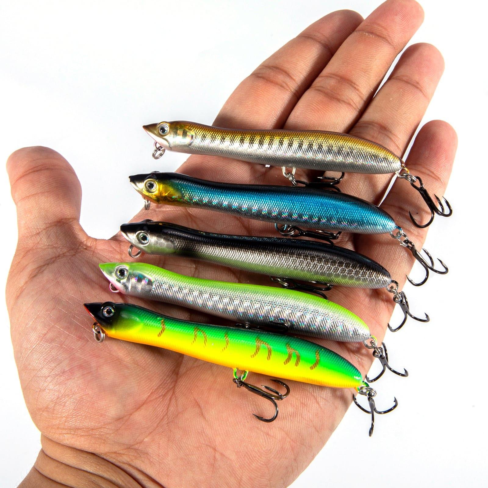 Dr.Fish 5pcs Topwater Popper Lures 3.3" 1.69oz - Image 6