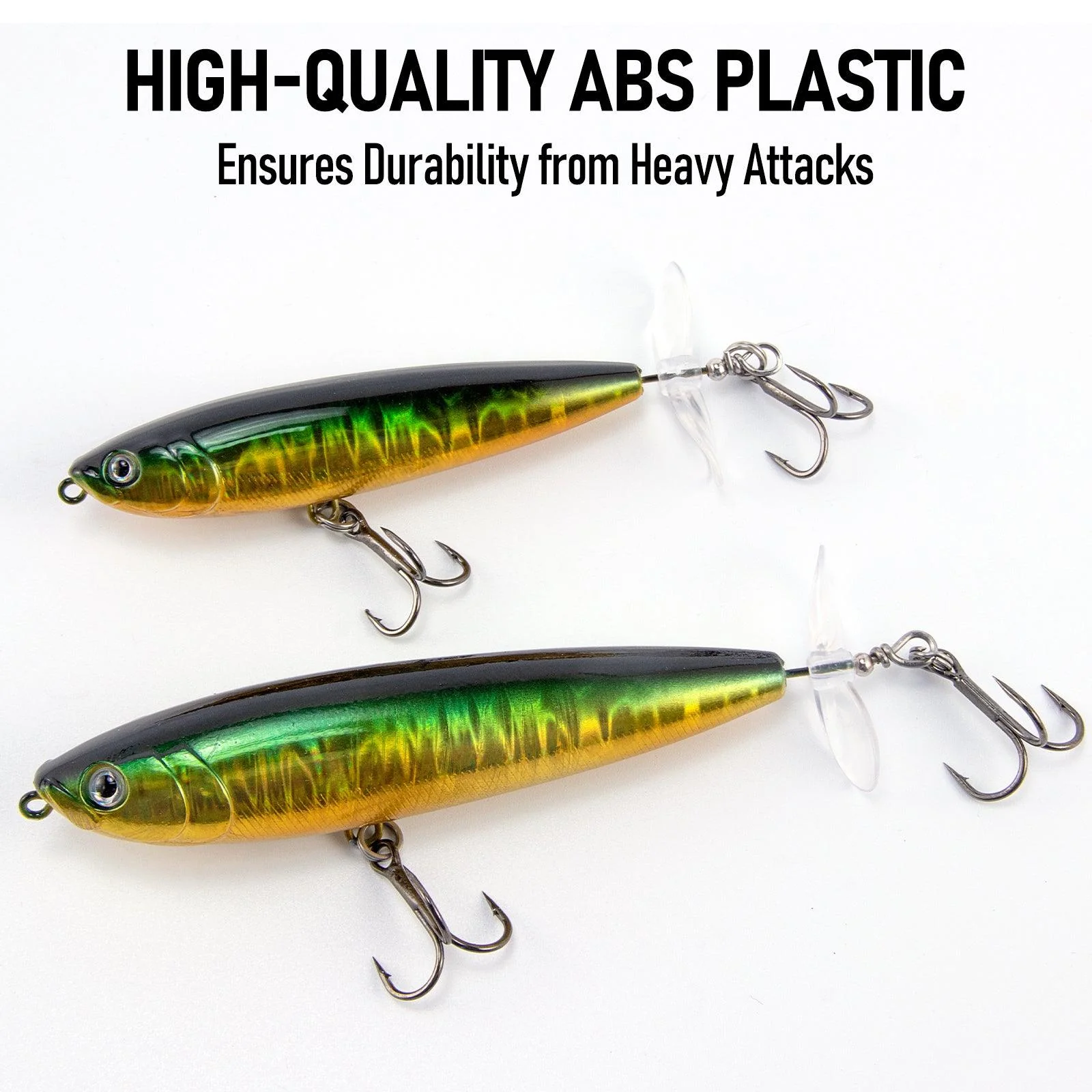 Dr.Fish 5pcs Topwater Fishing Lure 3D Floating  3.5'', 4.3'' - Image 3