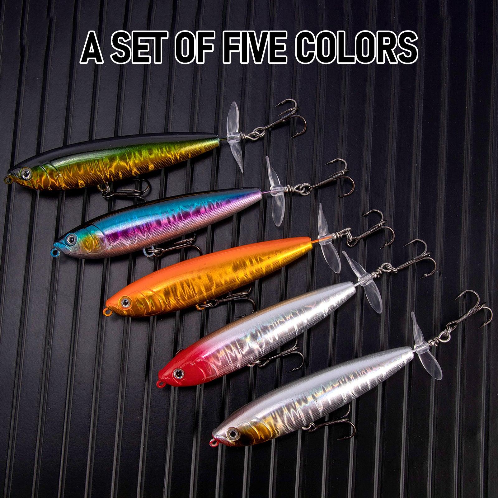 Dr.Fish 5pcs Topwater Fishing Lure 3D Floating  3.5'', 4.3'' - Image 7