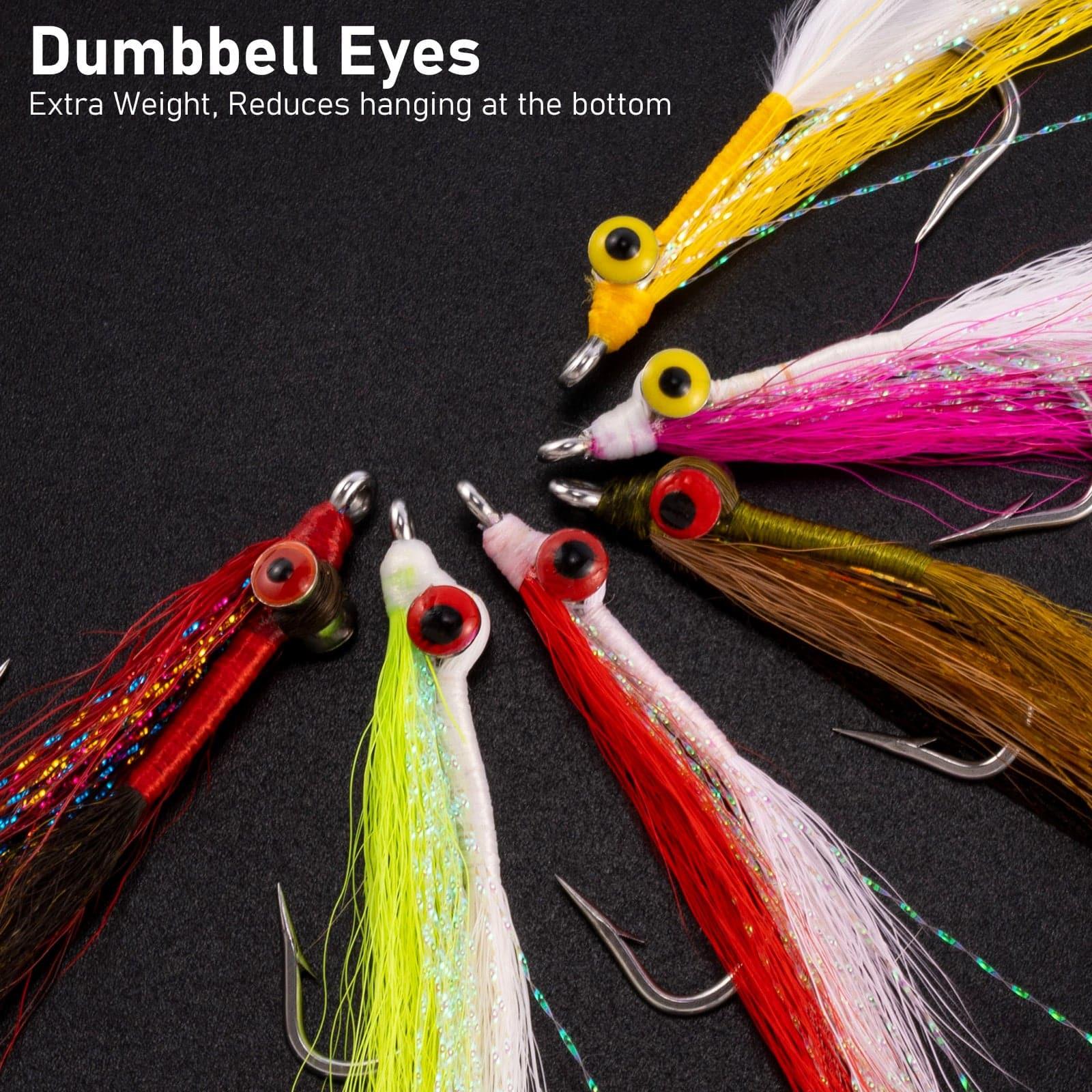 Dr.Fish 6pcs Clouser Minnow Fishing Flies #4-2/0 - Image 3